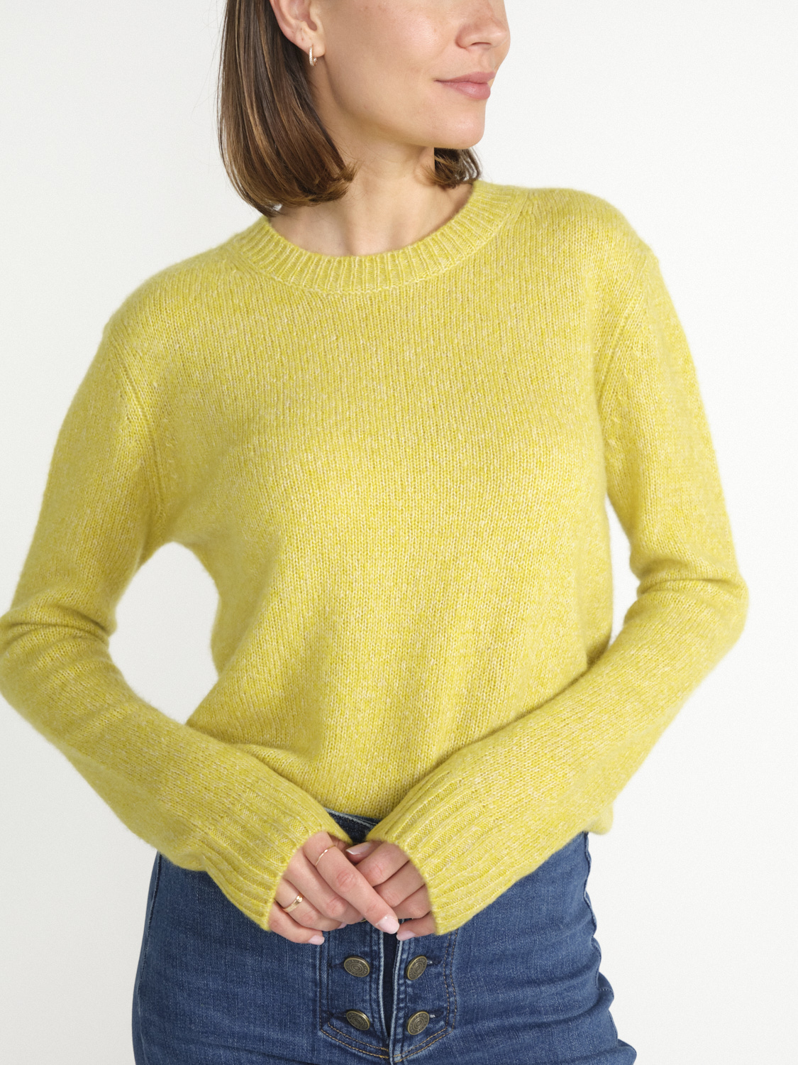 Lisa Yang Mira – Leichter Pullover aus Cashmere   hellgrün 36