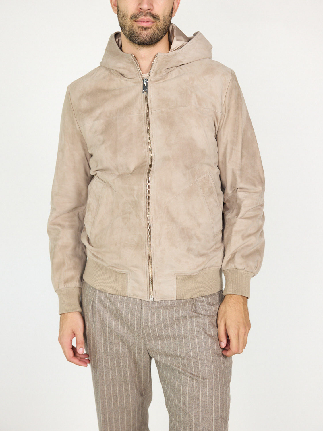 Arma Gohar lined lambskin jacket  creme 48