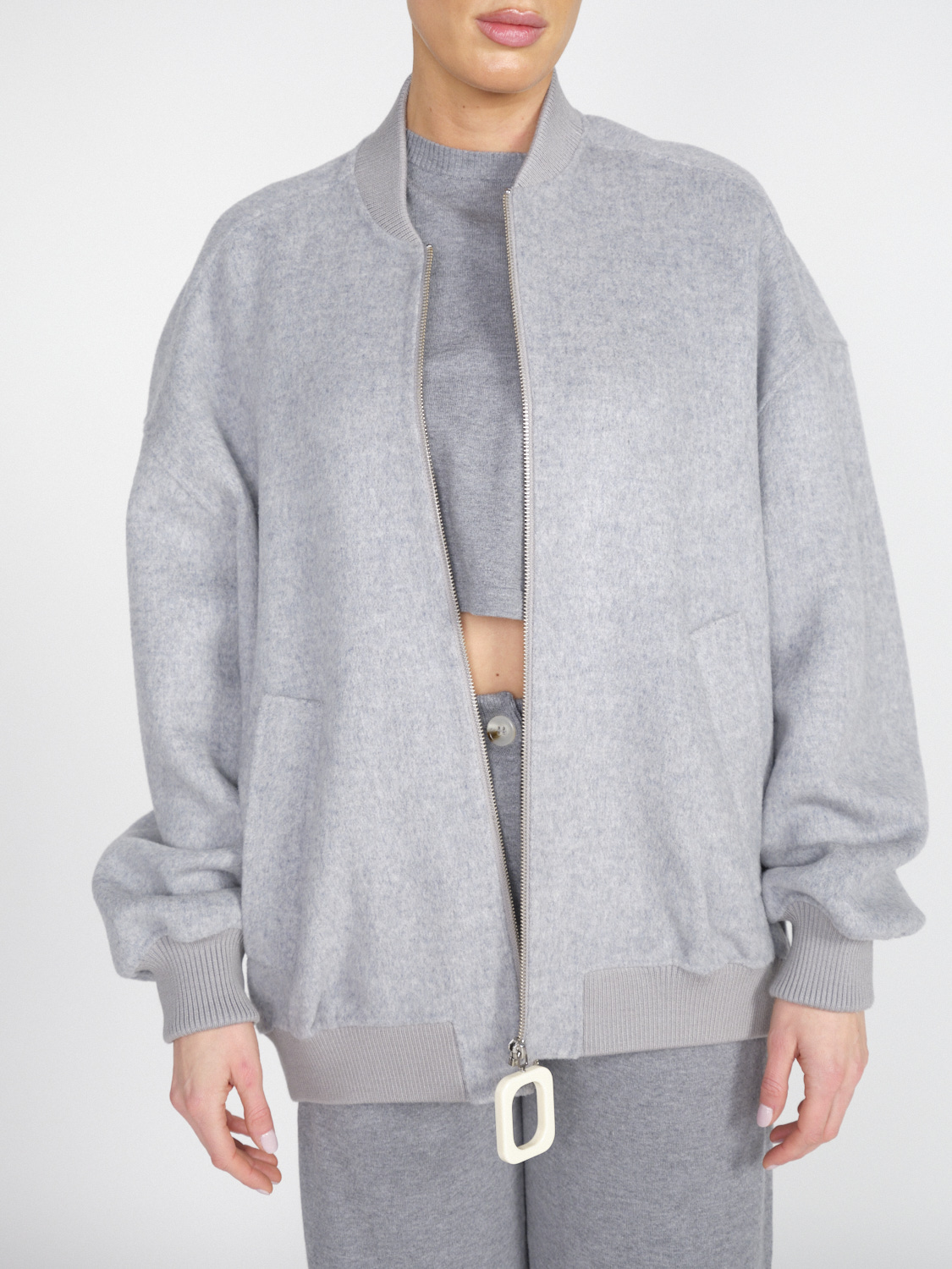 Jw Anderson Oversized Wool Bomber - Doubleface Bomber Jacket Made From 