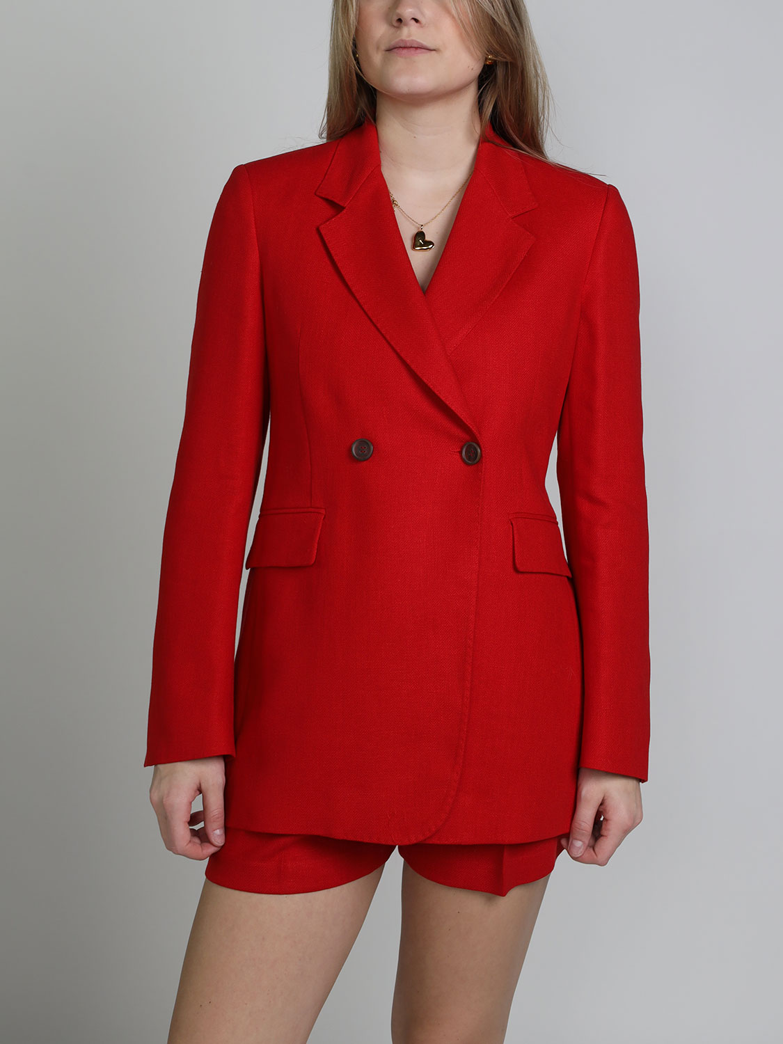 Lorena Antoniazzi Blazer aus Leinen   rot 34