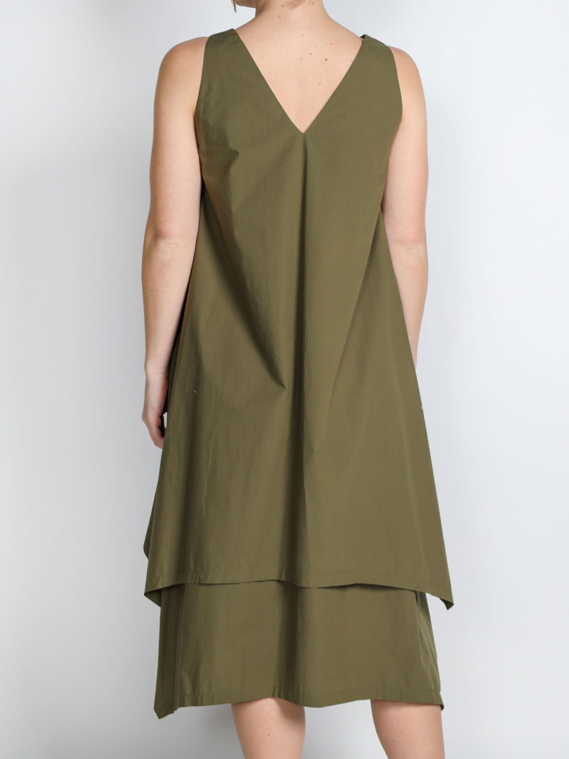 Odeeh V-neck midi dress  khaki 40