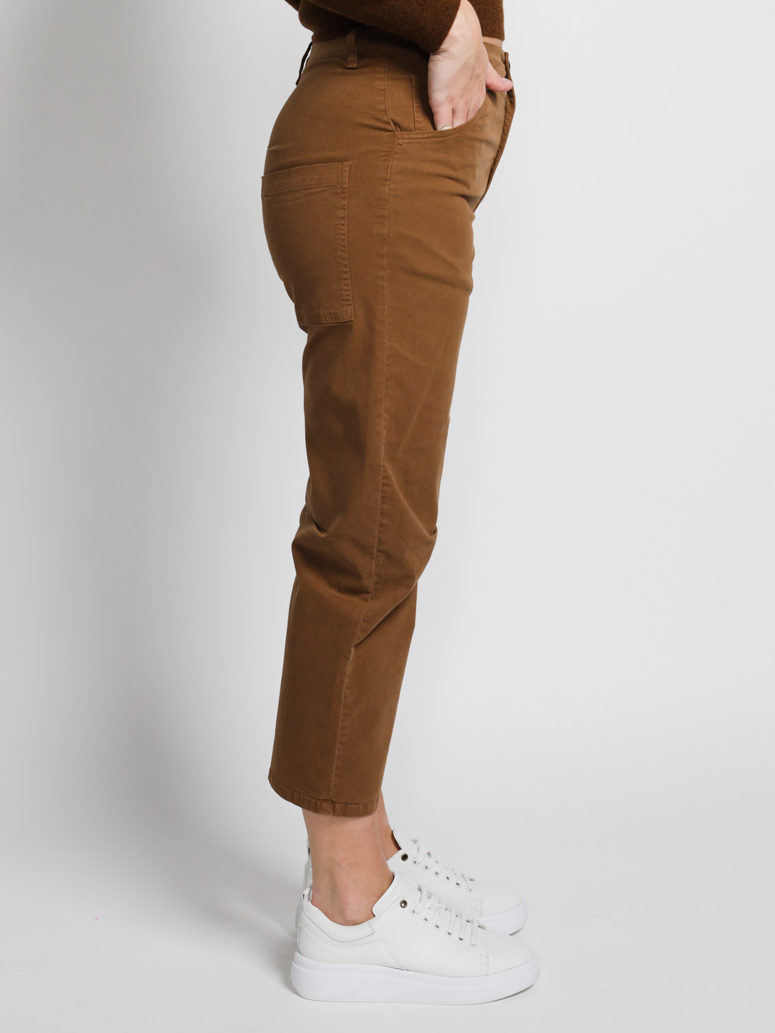 Nili Lotan Emerson Pant – cotton trousers with a loose fit  camel 34