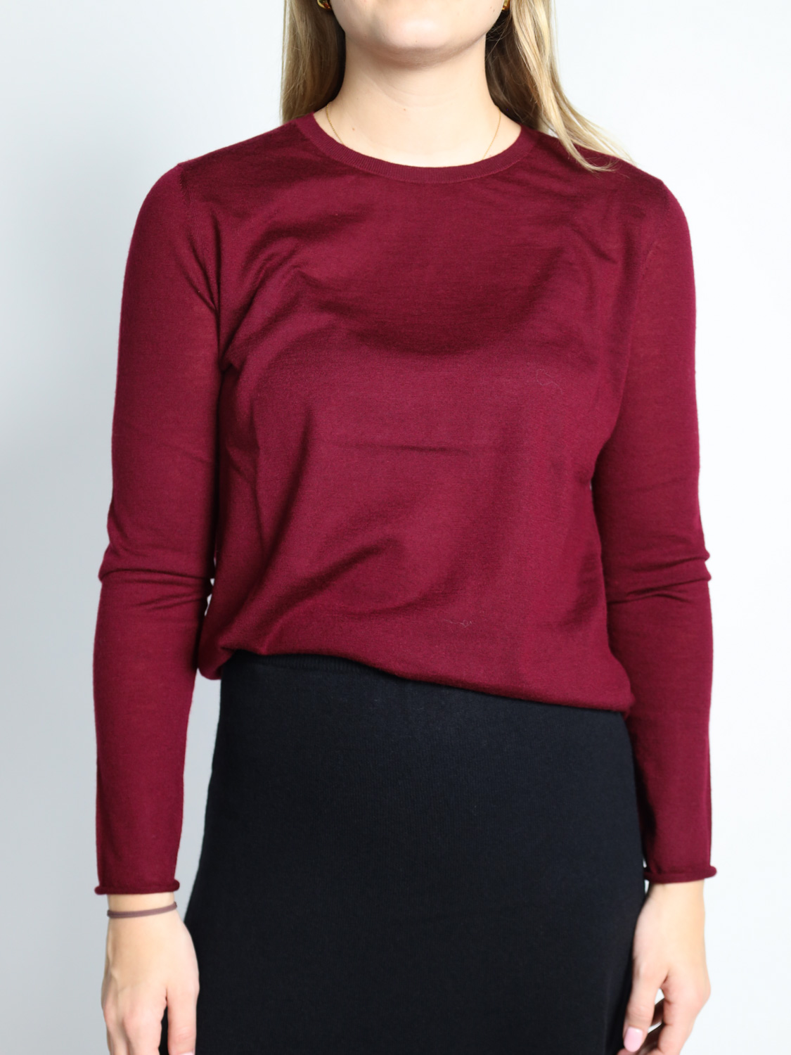 Lisa Yang Alba – Fine cashmere sweater  bordeaux XS/S