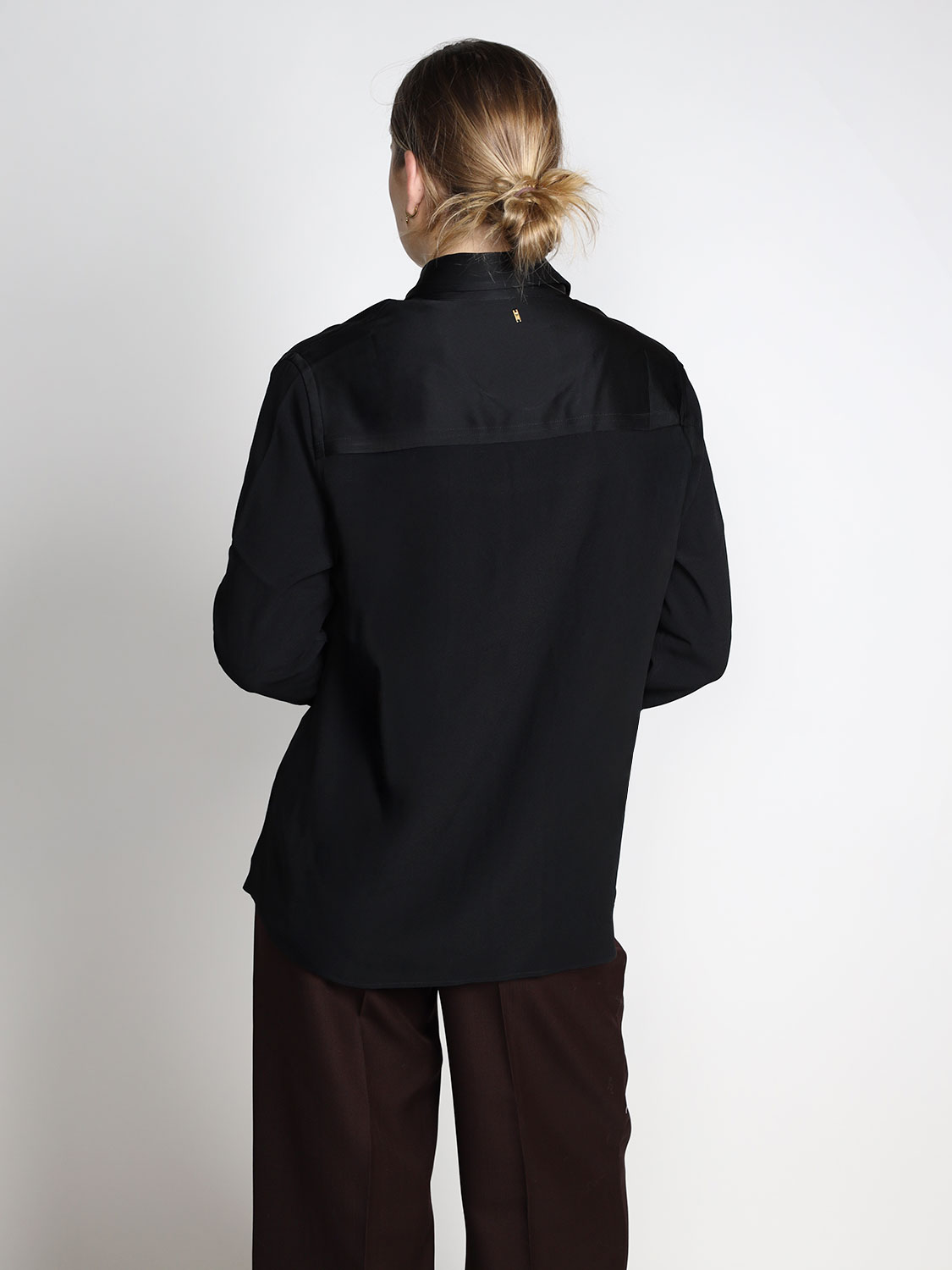 Alexandre Matiussi Blouse with a contrasting collar  36 black