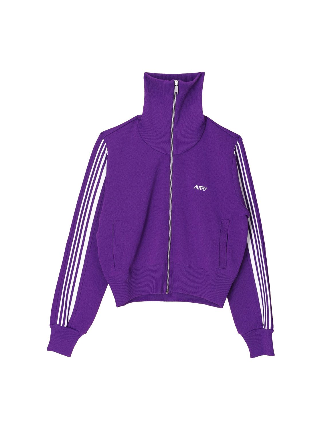 Autry Sweat-Jacke mit Streifen purple S