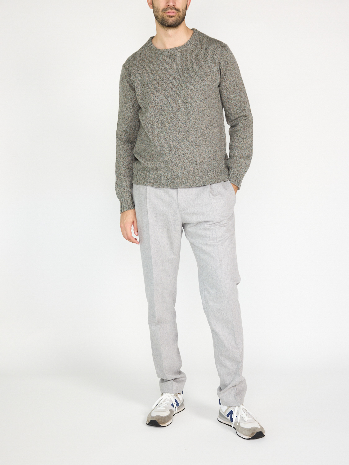 Stephan Boya Michael sweater made of cashmere  grey L