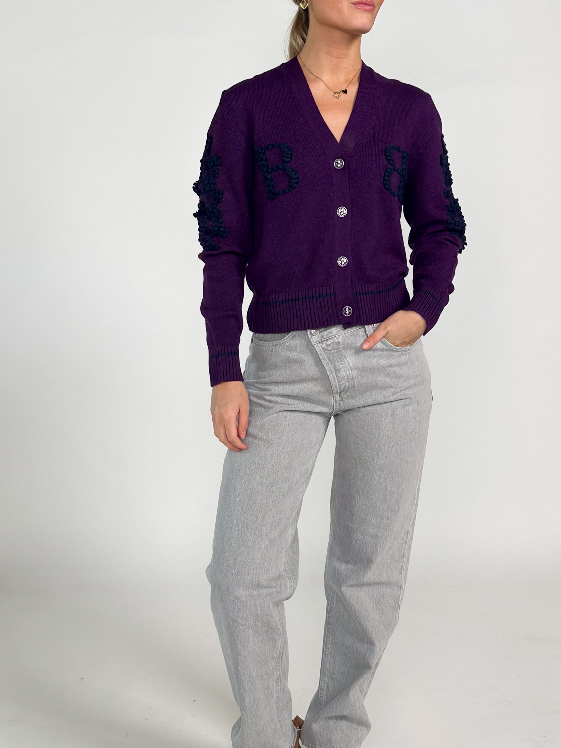 Barrie Thistle League Cardigan – Cashmere-Cardigan   viola XS