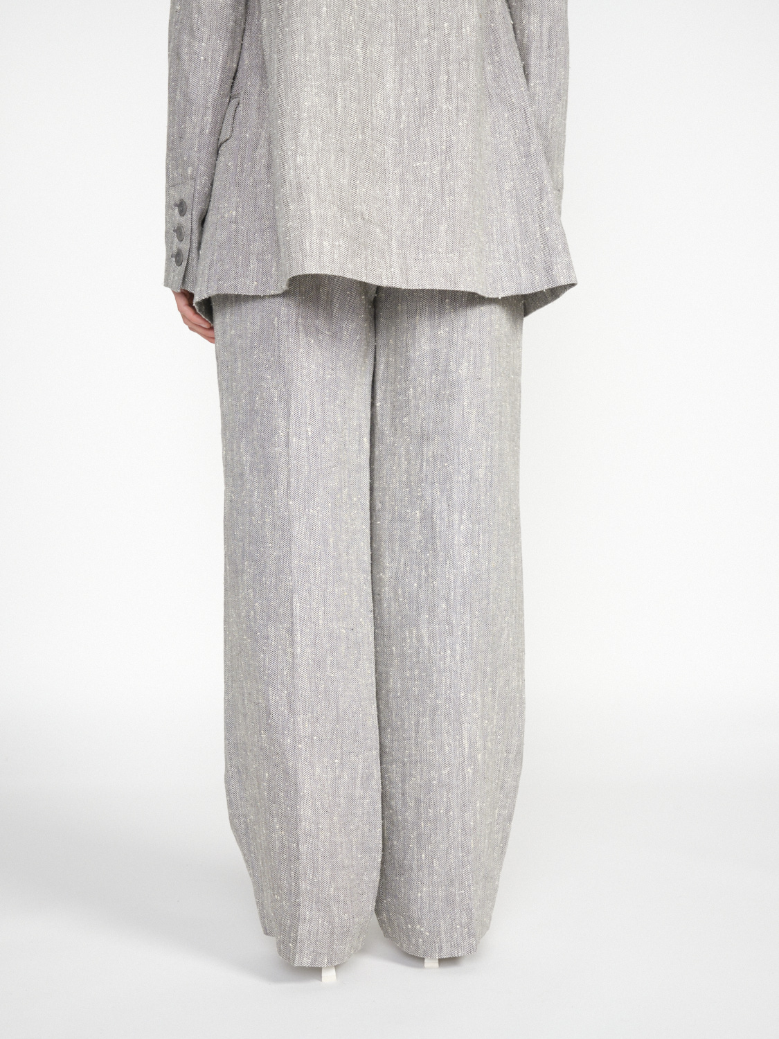 Iris von Arnim Lissandra – trousers made from a linen-silk mix  36 khaki