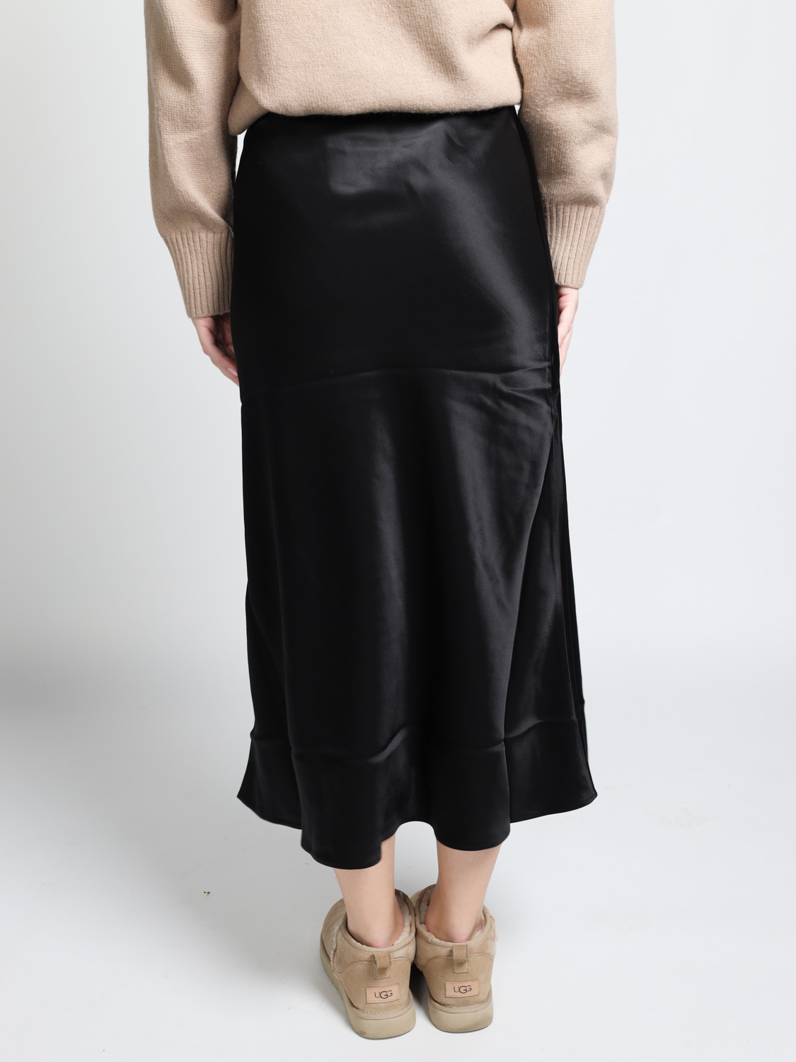 By Malene Birger Boshan - Satin midi skirt   black 38