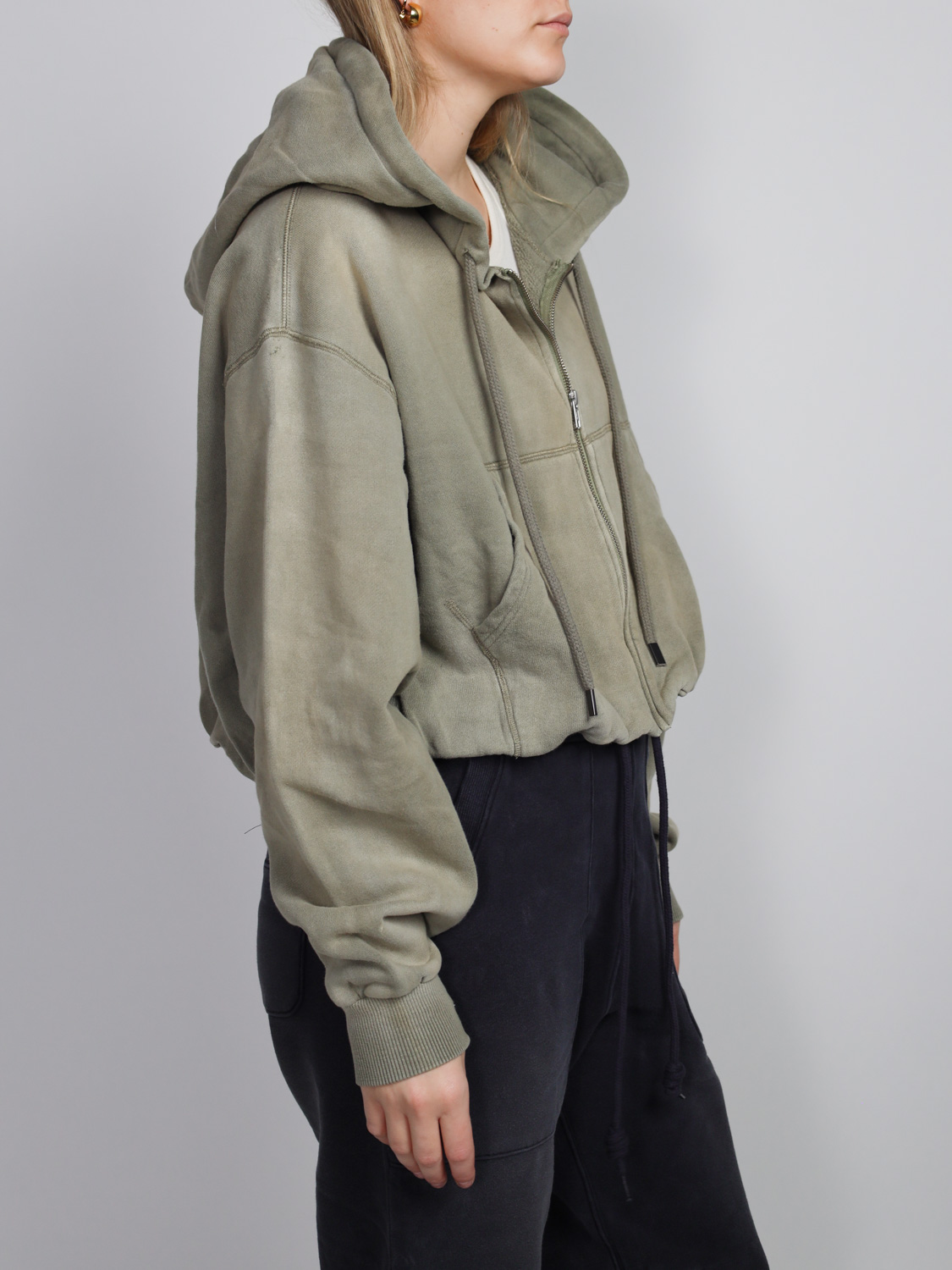 R13 Ballon -  Zip-Up Hoodie  khaki XS