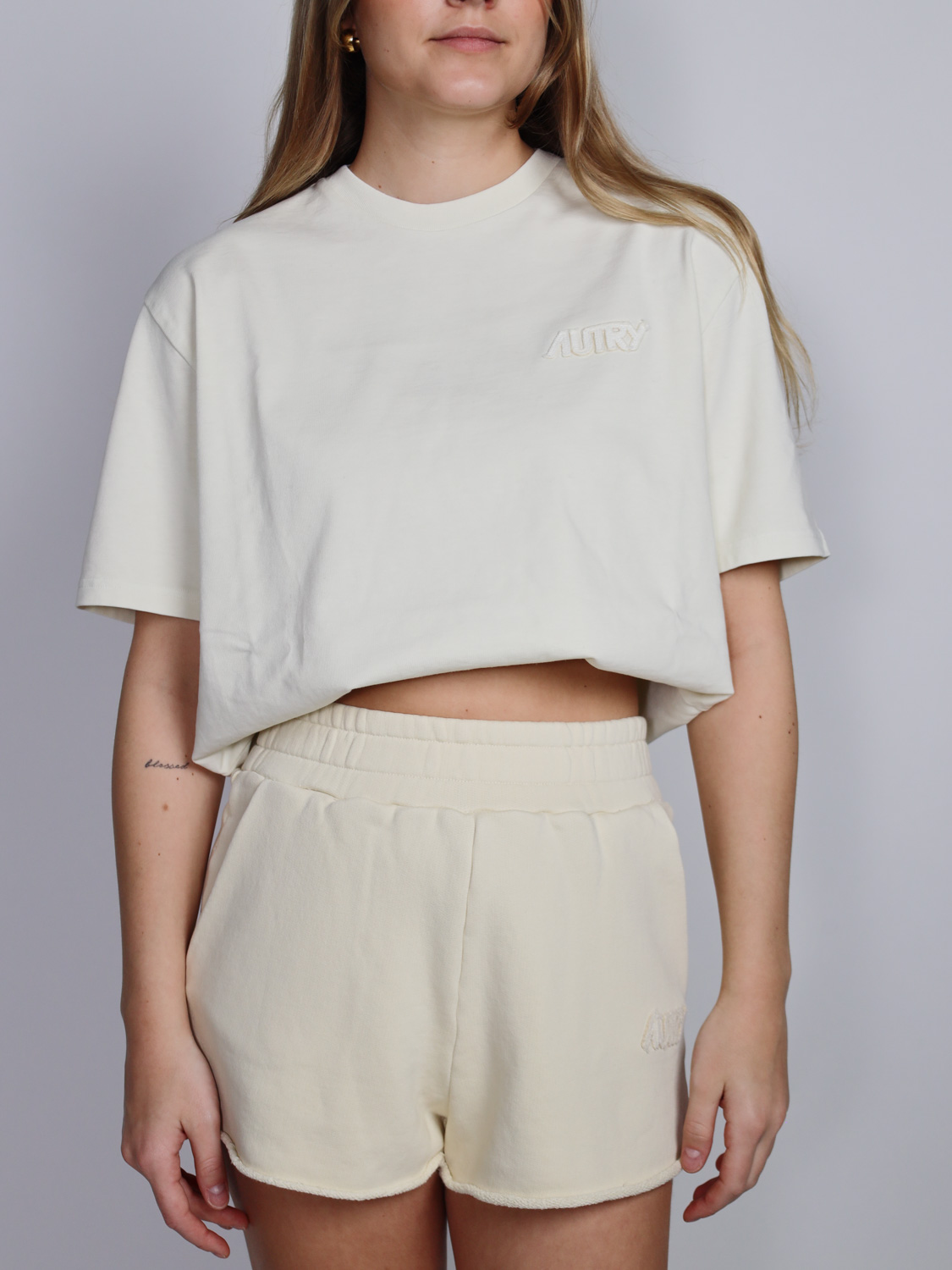 Autry Short heavy cotton shirt  creme XS