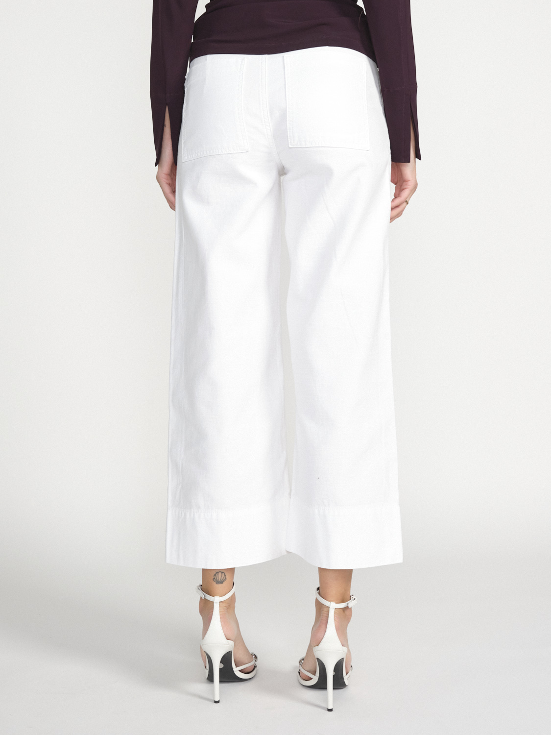 Frame Pantaloni in twill con gamba dritta  bianco 28