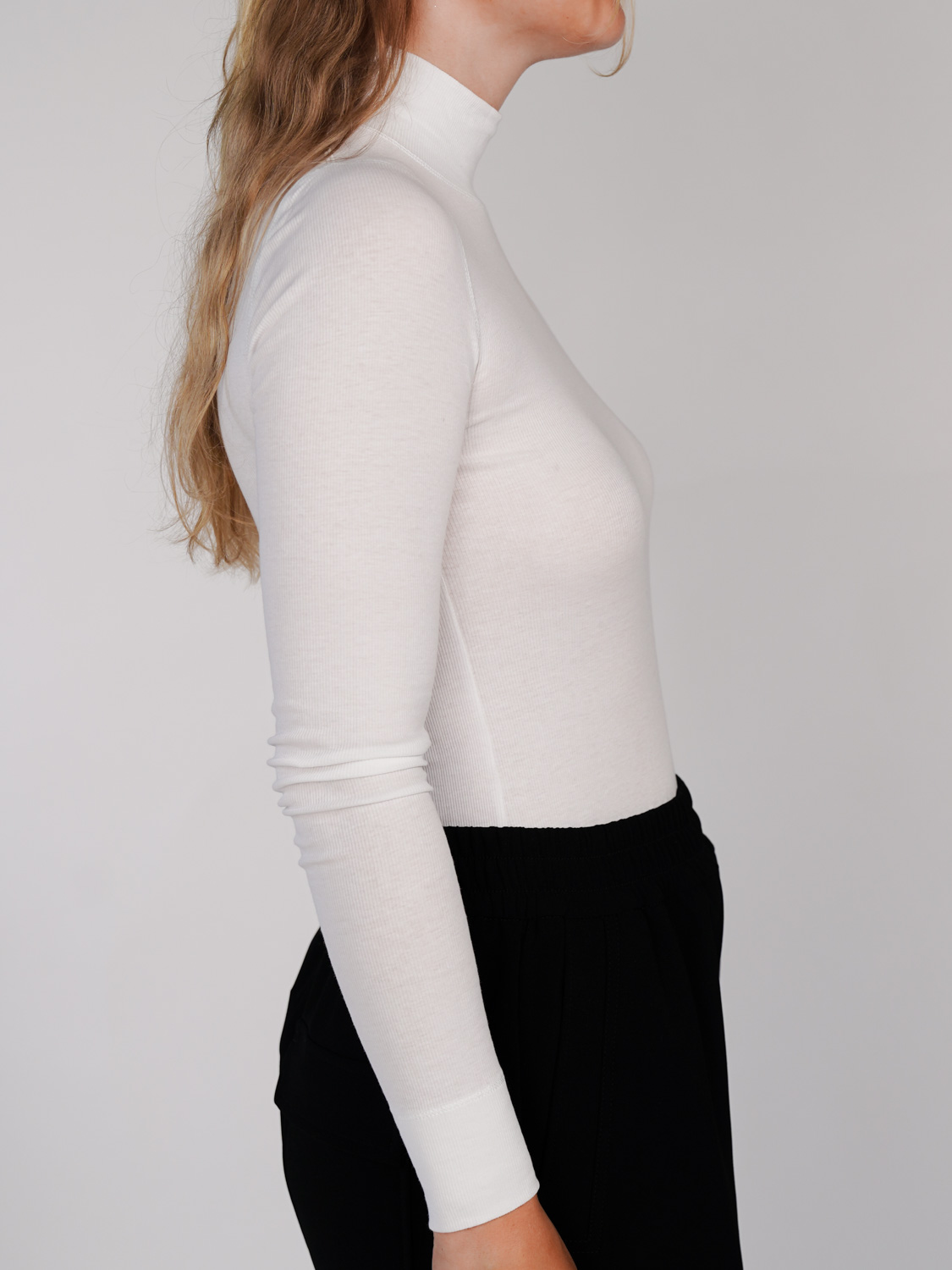 Ganni Baumwoll-Longsleeve bianco XS