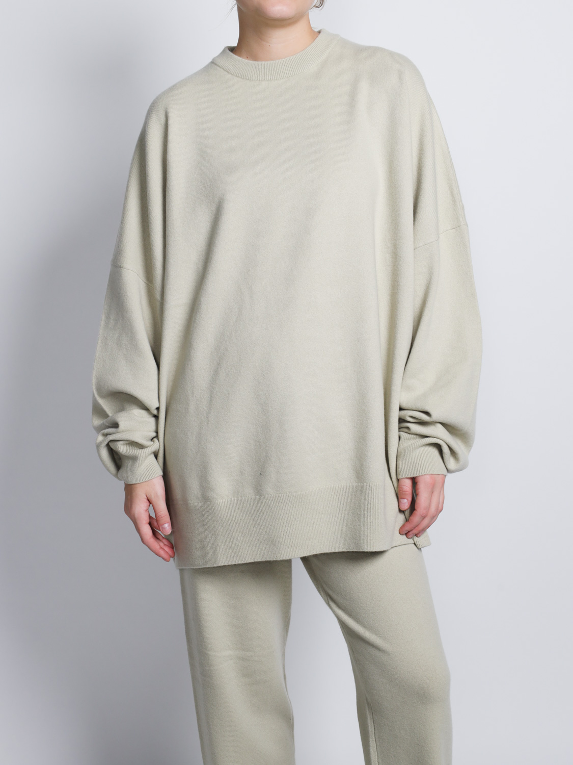 Extreme Cashmere N°53 Crew Hop - Oversized cashmere sweater   creme One Size