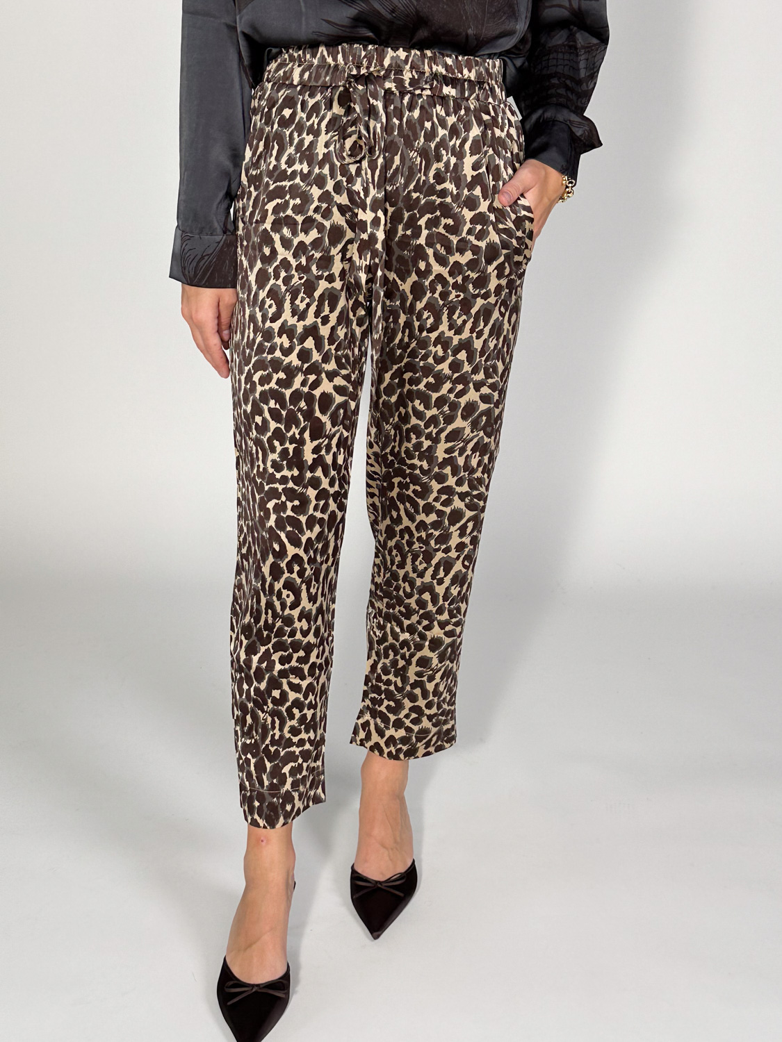 friendly hunting Pali Silk Cheetah – Hose aus Seide   beige M