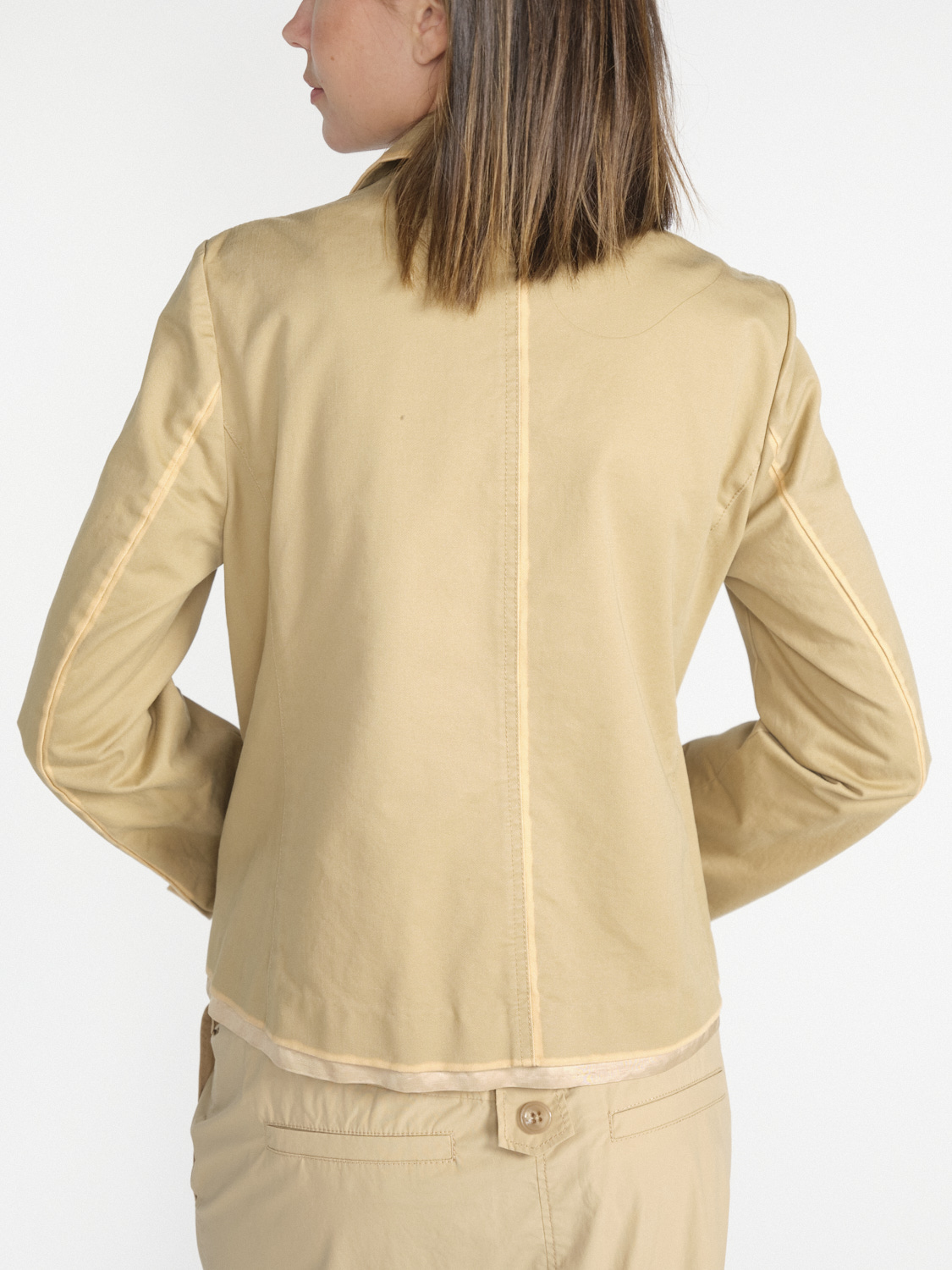 Dorothee Schumacher Perfect Match Jacket -  Kurzer Blazer aus Baumwolle   beige XS