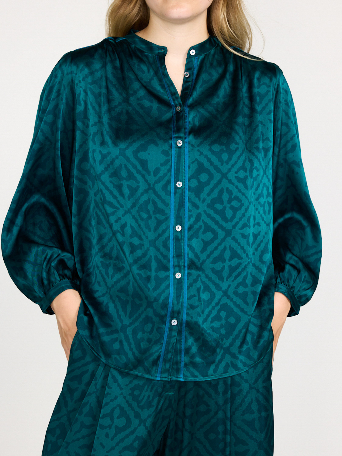 friendly hunting Eyes of Marrakesh - blouse petrol S