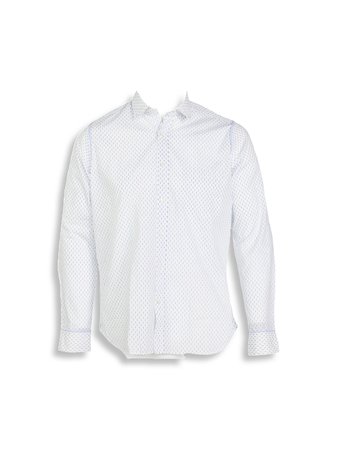 Tintoria Mattei 954 Long sleeve cotton shirt with subtle pattern ...