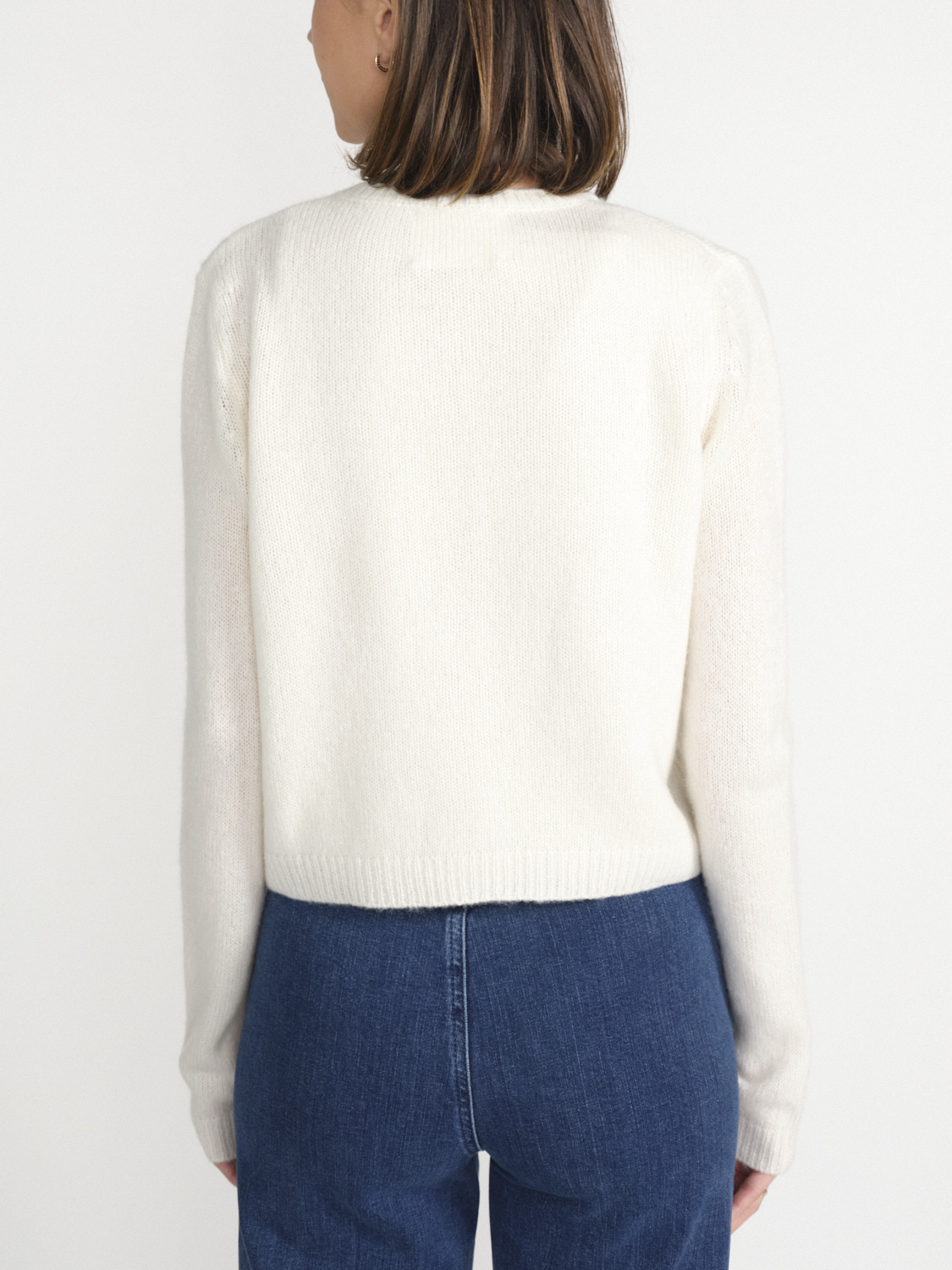 Lisa Yang Felicia – Kurzer Cashmere Cardigan   creme 36