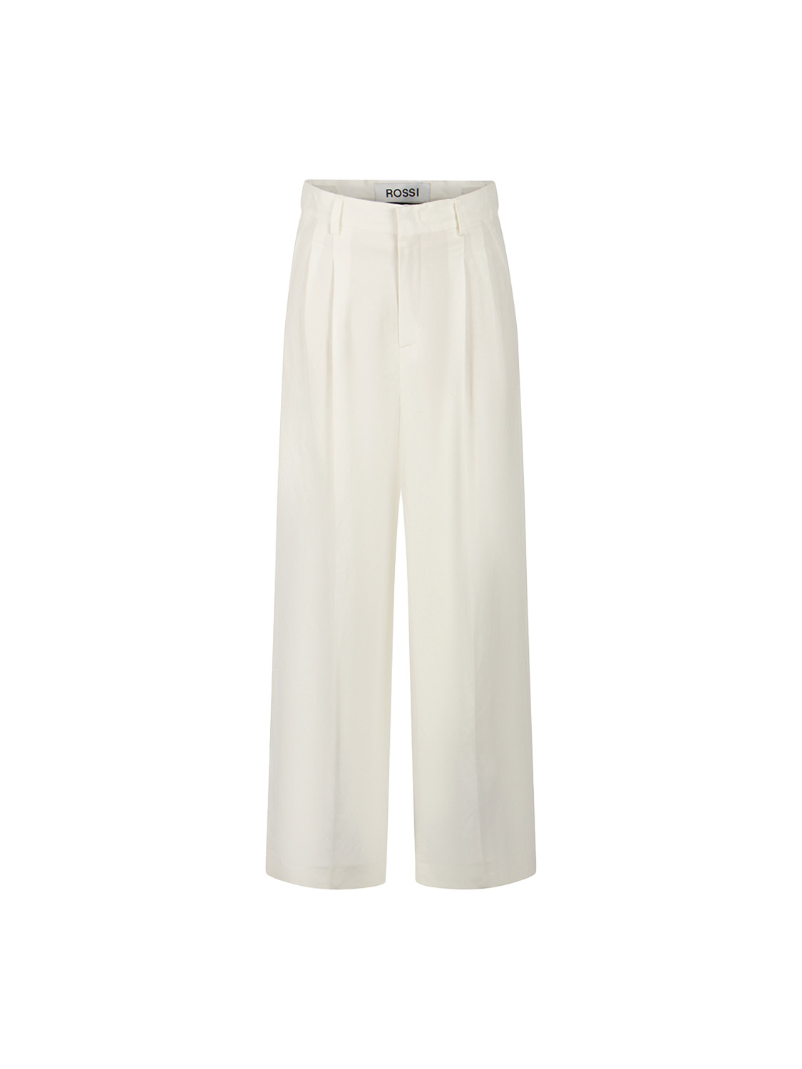 Rossi Noa – pleated trousers made from a linen blend  white XS