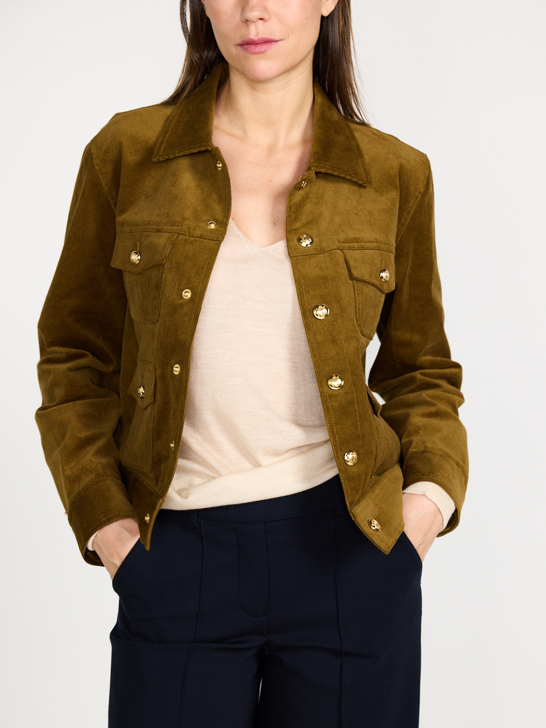 Nili Lotan Lizeht – Short corduroy jacket camel M