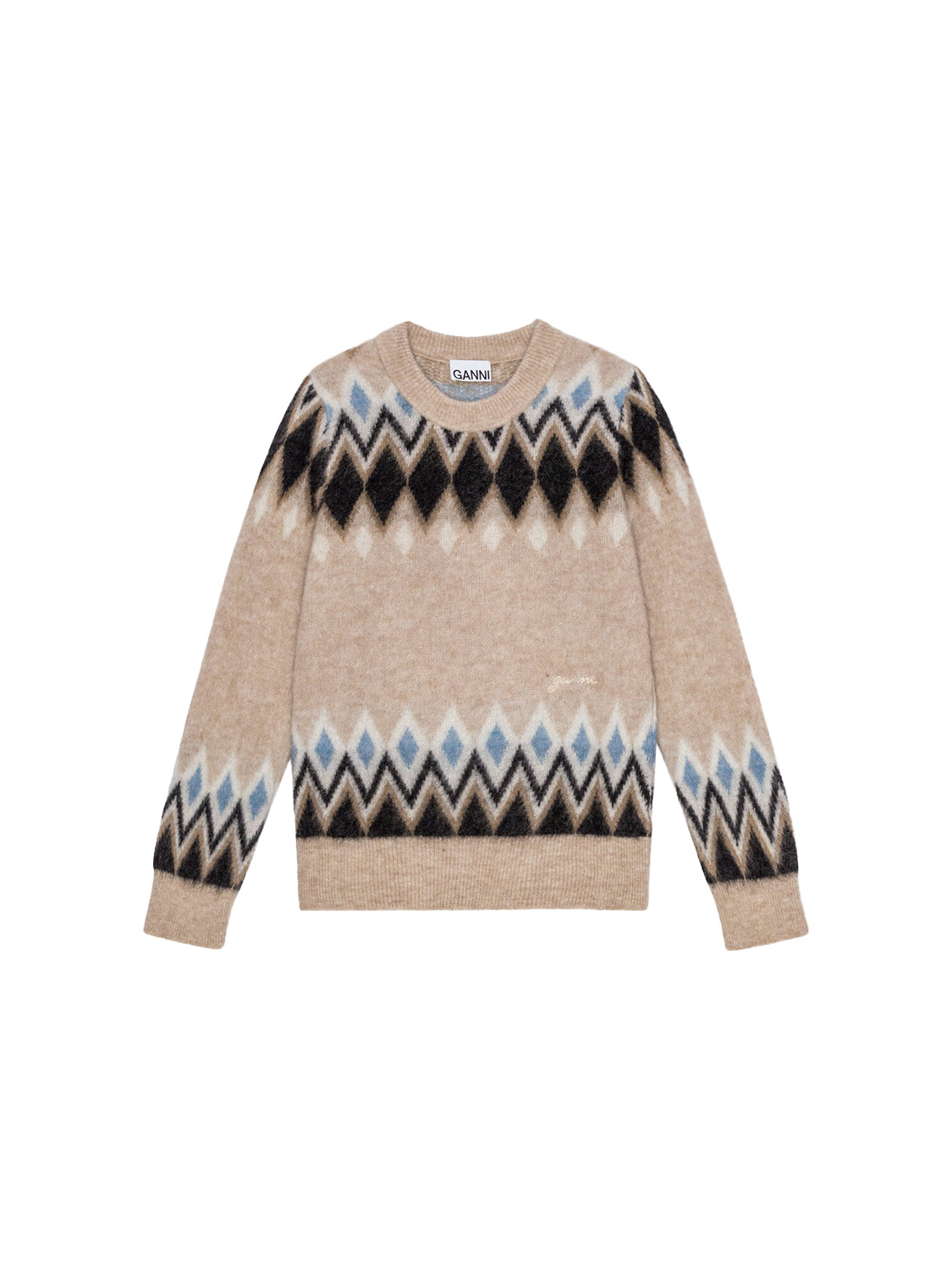 Ganni Sweater made of finely brushed alpaca  beige M