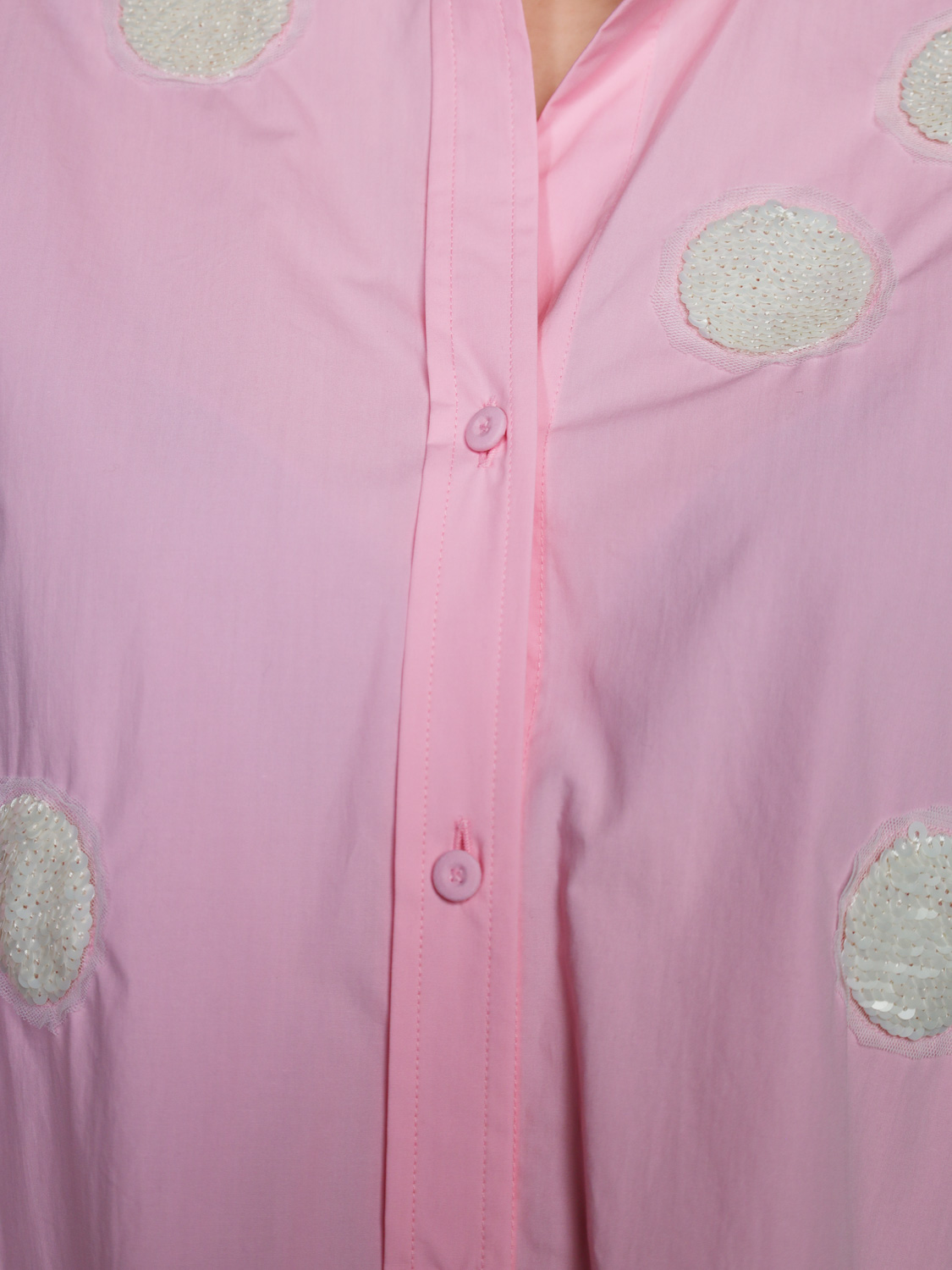 Odeeh Blouse with sequin appliqués   rosa 38