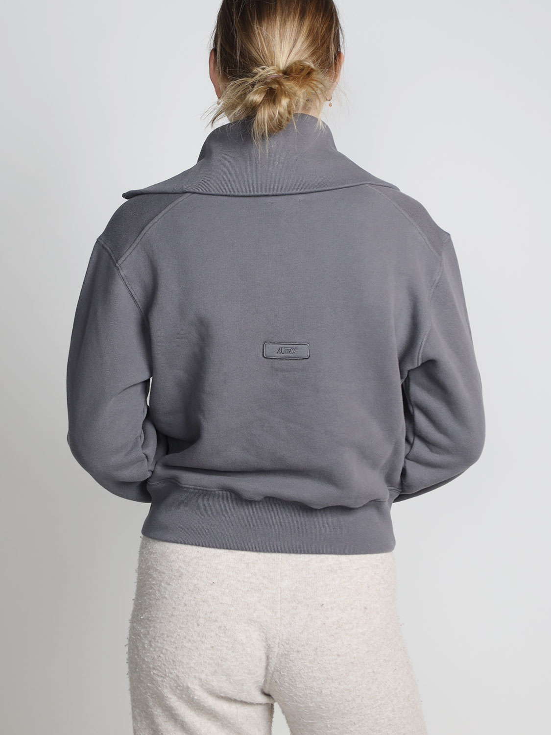 Autry Sweatshirt with troyer collar  grey S