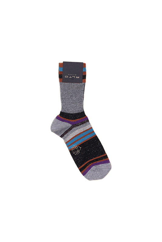 Alto Socken mit Lurex-Effekten   grigio Taglia unica