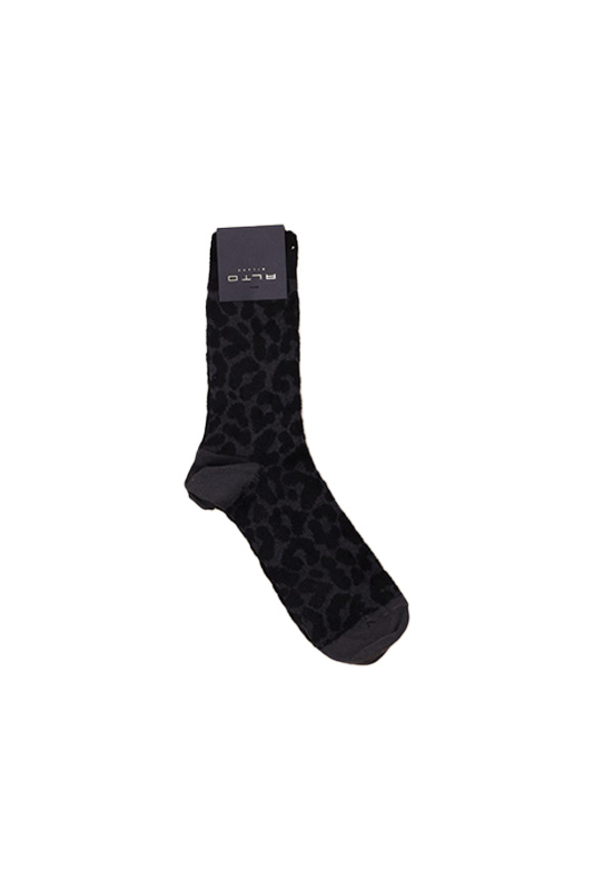 Alto Socken mit Leoparden-Muster   nero Taglia unica