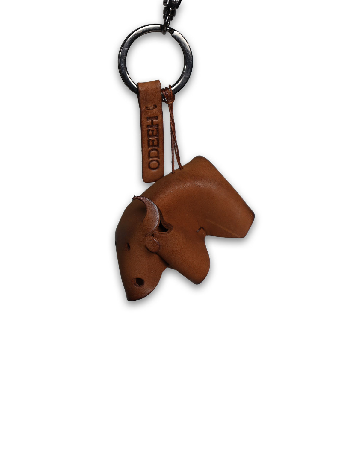 Odeeh Leather key ring camel One Size