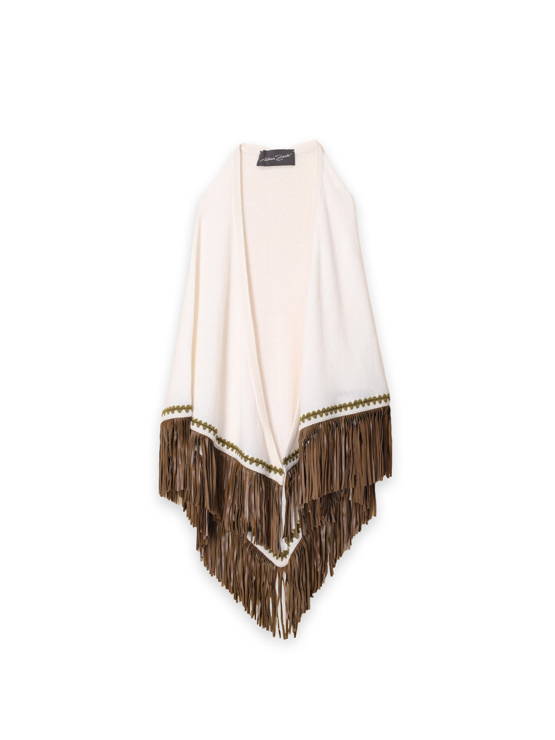 Triangolo - Cashmere scarf with fringes 