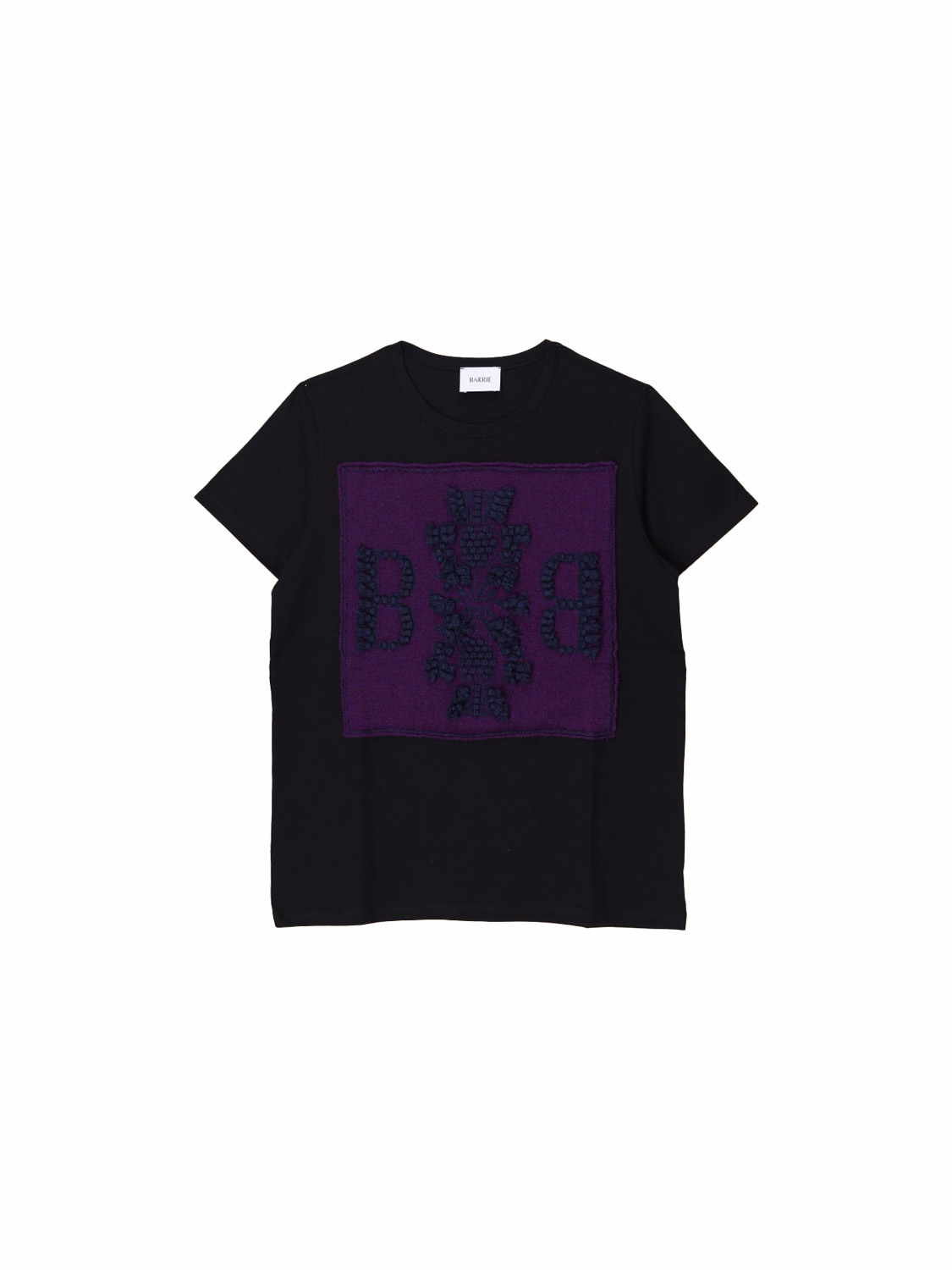 Barrie Thistle Logo – T-shirt with cashmere applications  purple XS