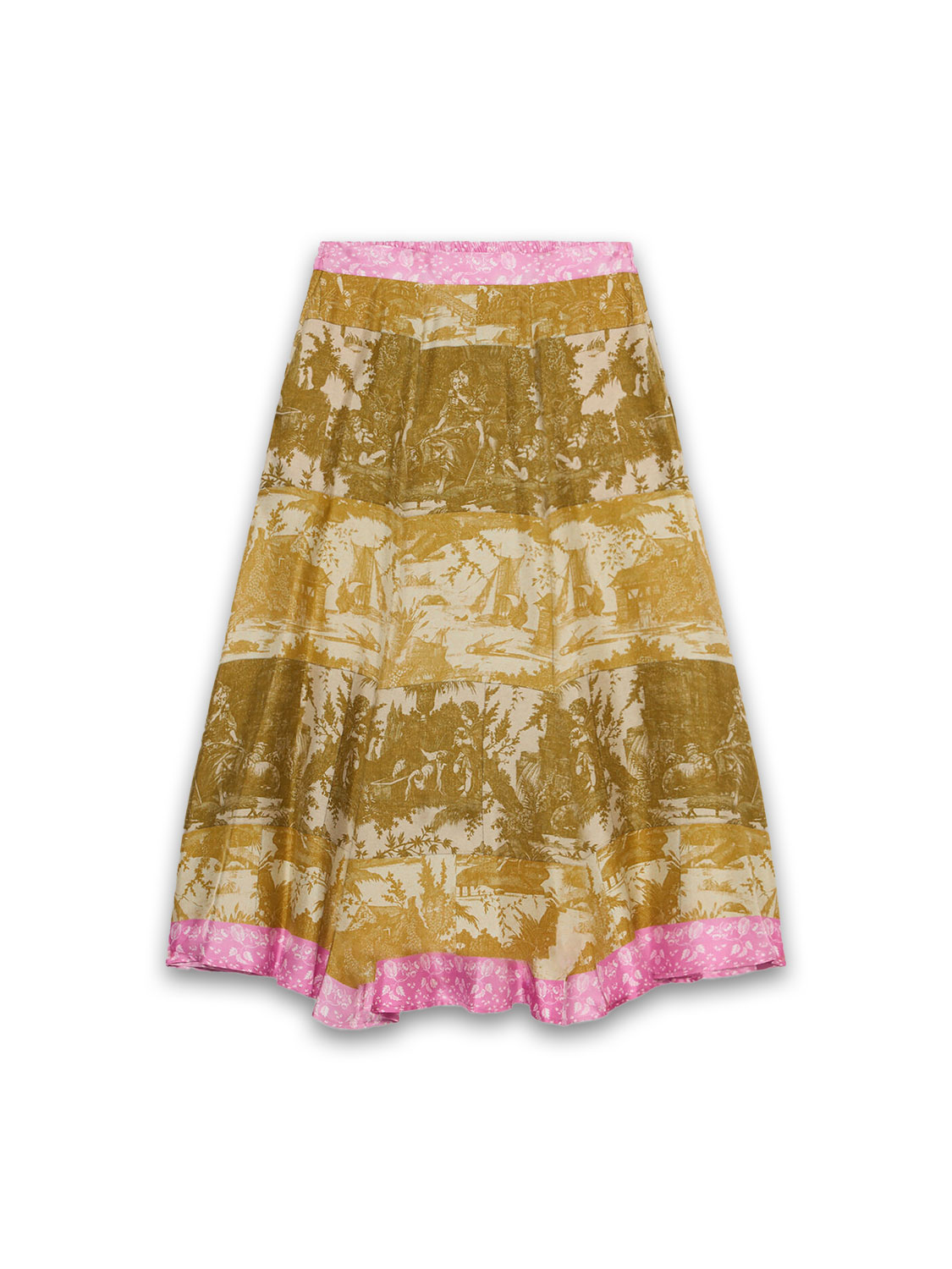 Aloe – silk skirt with floral pattern 