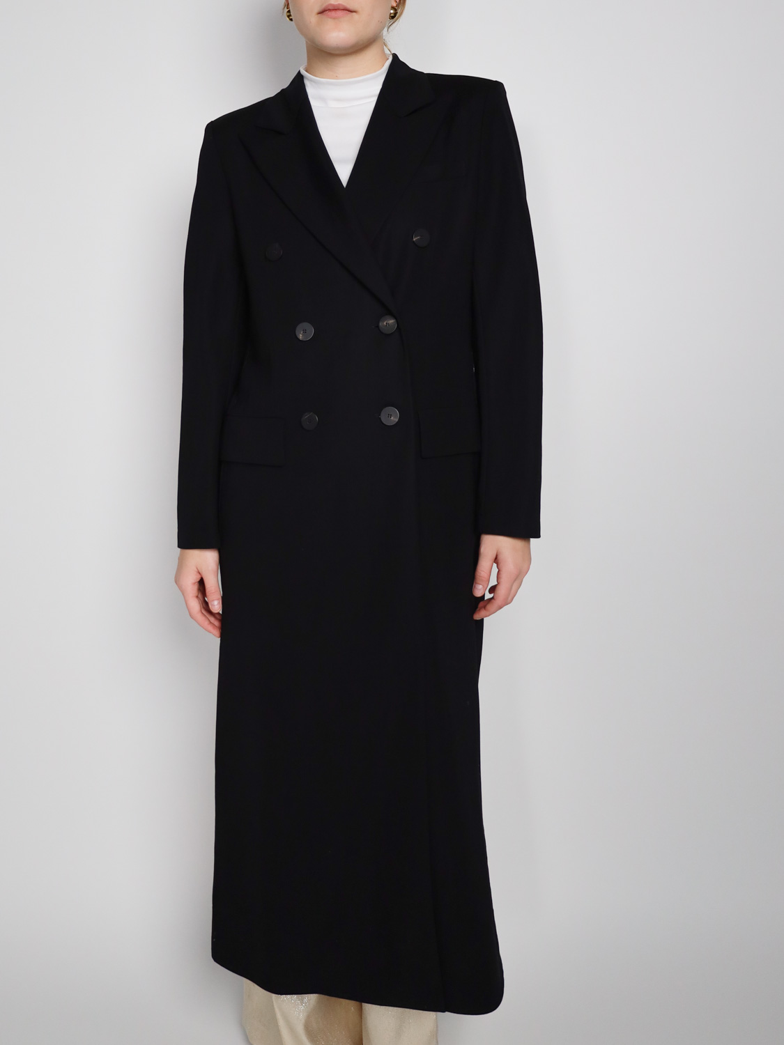 Harris Wharf London Double-breasted wool coat  black 40