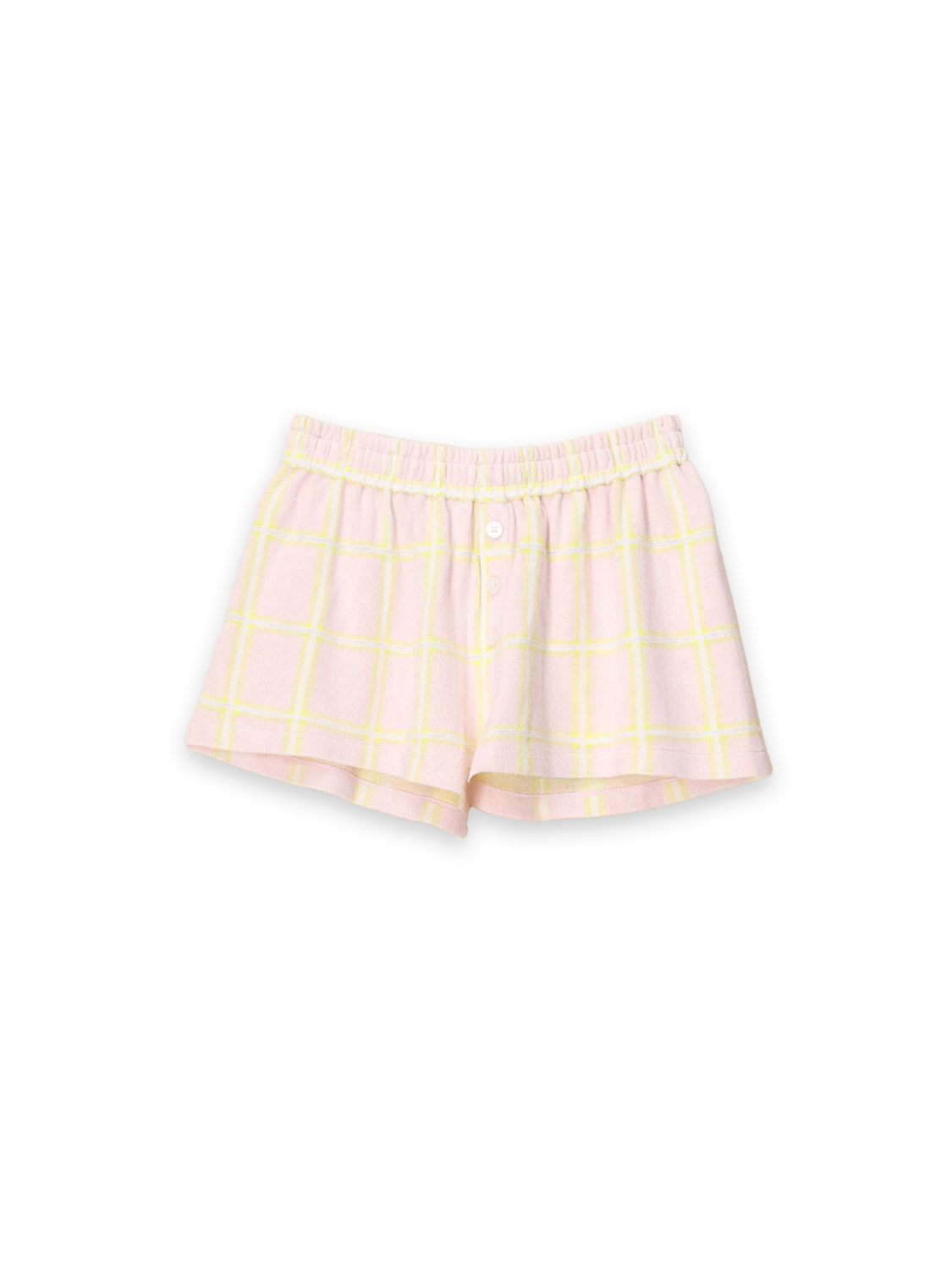 Picnic Plaid - Kurze Shorts aus Seiden-Leinen-Mix