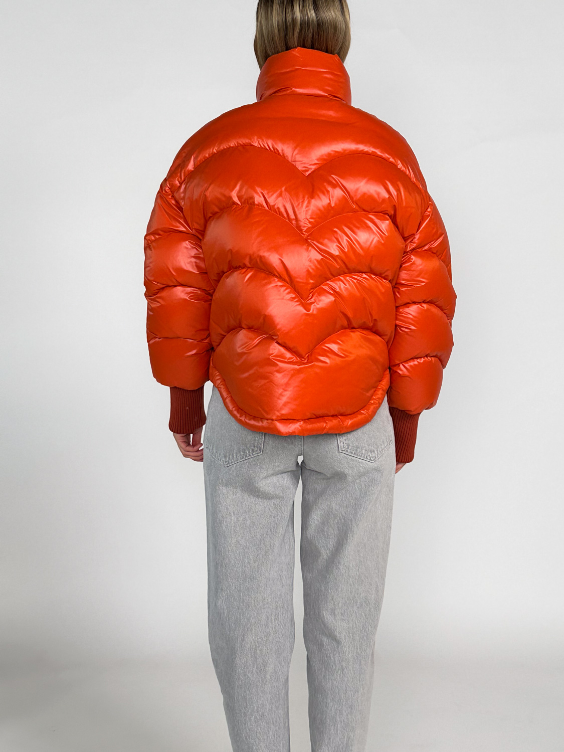 khrisjoy Corazon – Shiny down jacket  orange S/M