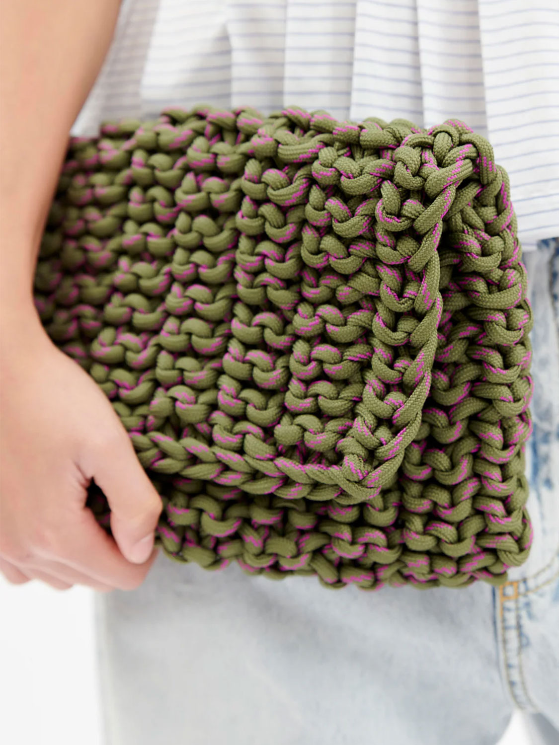 Odeeh Bag - Knitted clutch  green One Size