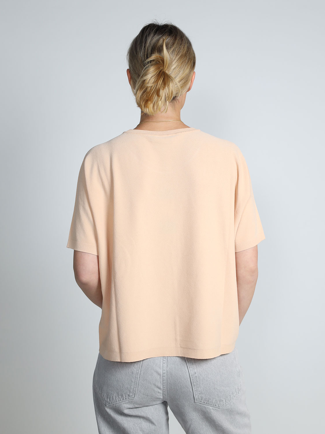 Roberto Collina Girocollo Over – Pullover mit T-Shirt Ärmeln	  coral XS