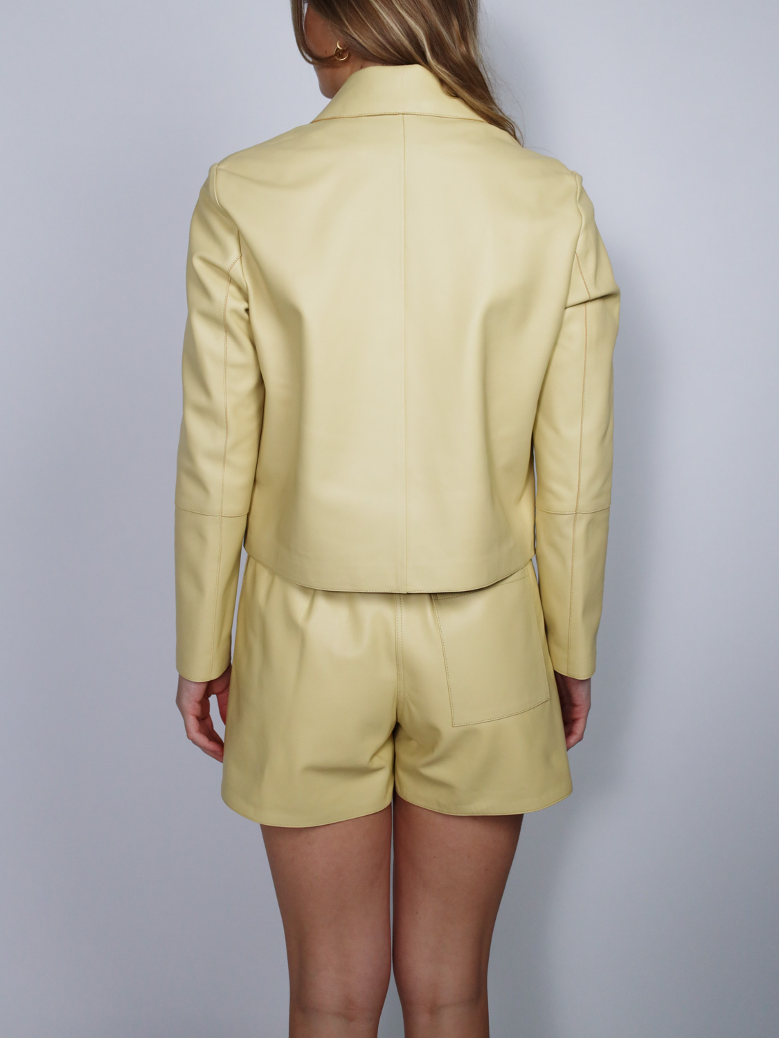 Arma Emy – Short leather jacket  yellow 38