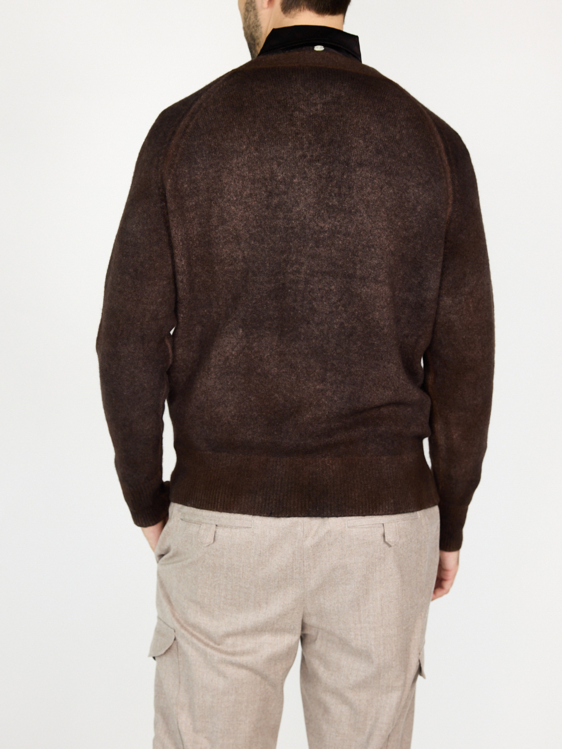 Avant Toi Merino blend cardigan   brown L