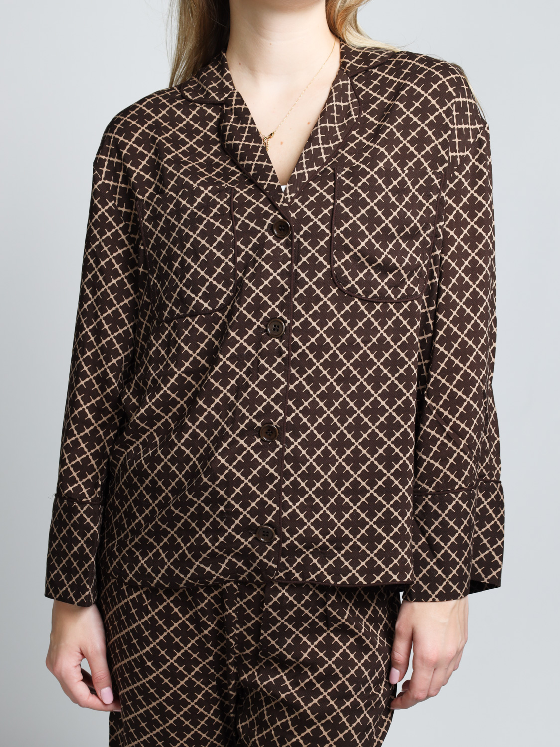 By Malene Birger Amanna - Blouse with design   brown 34