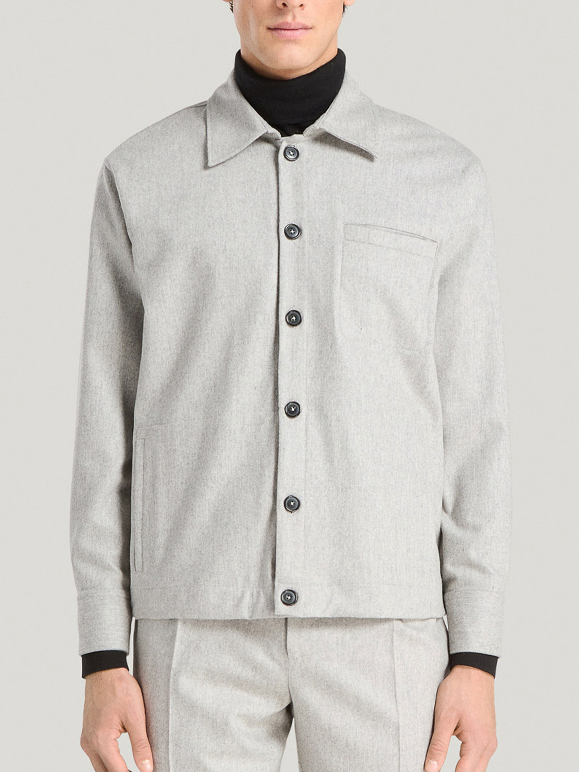 PT Torino Shirt jacket made from a wool-cashmere mix  grey 54