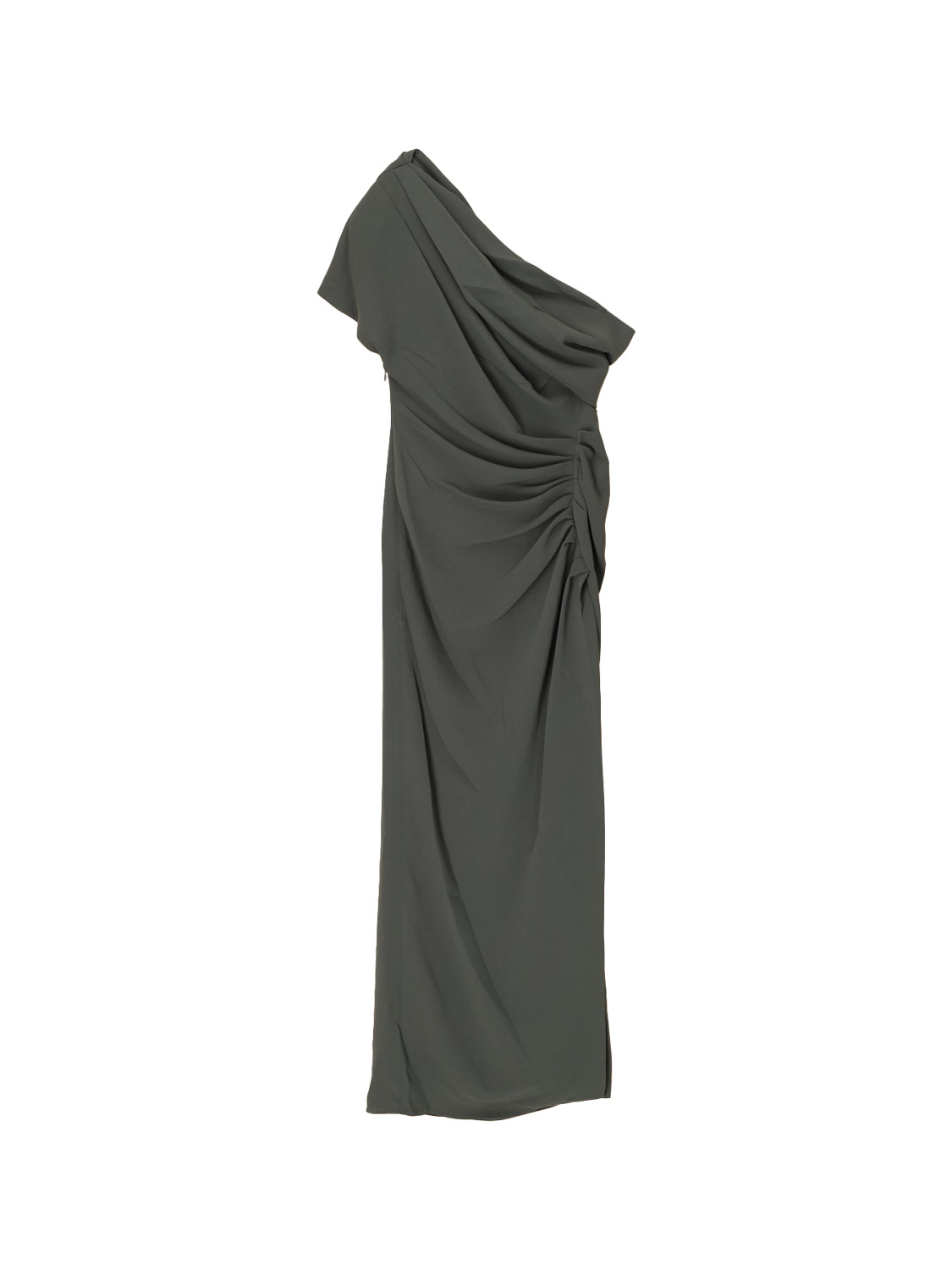 Simkhai Kally – Maxikleid mit drapierter Schulter   khaki 36