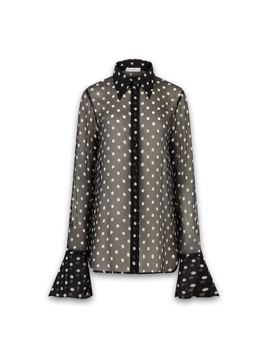 Chiffon Bluse mit Polka Dots 