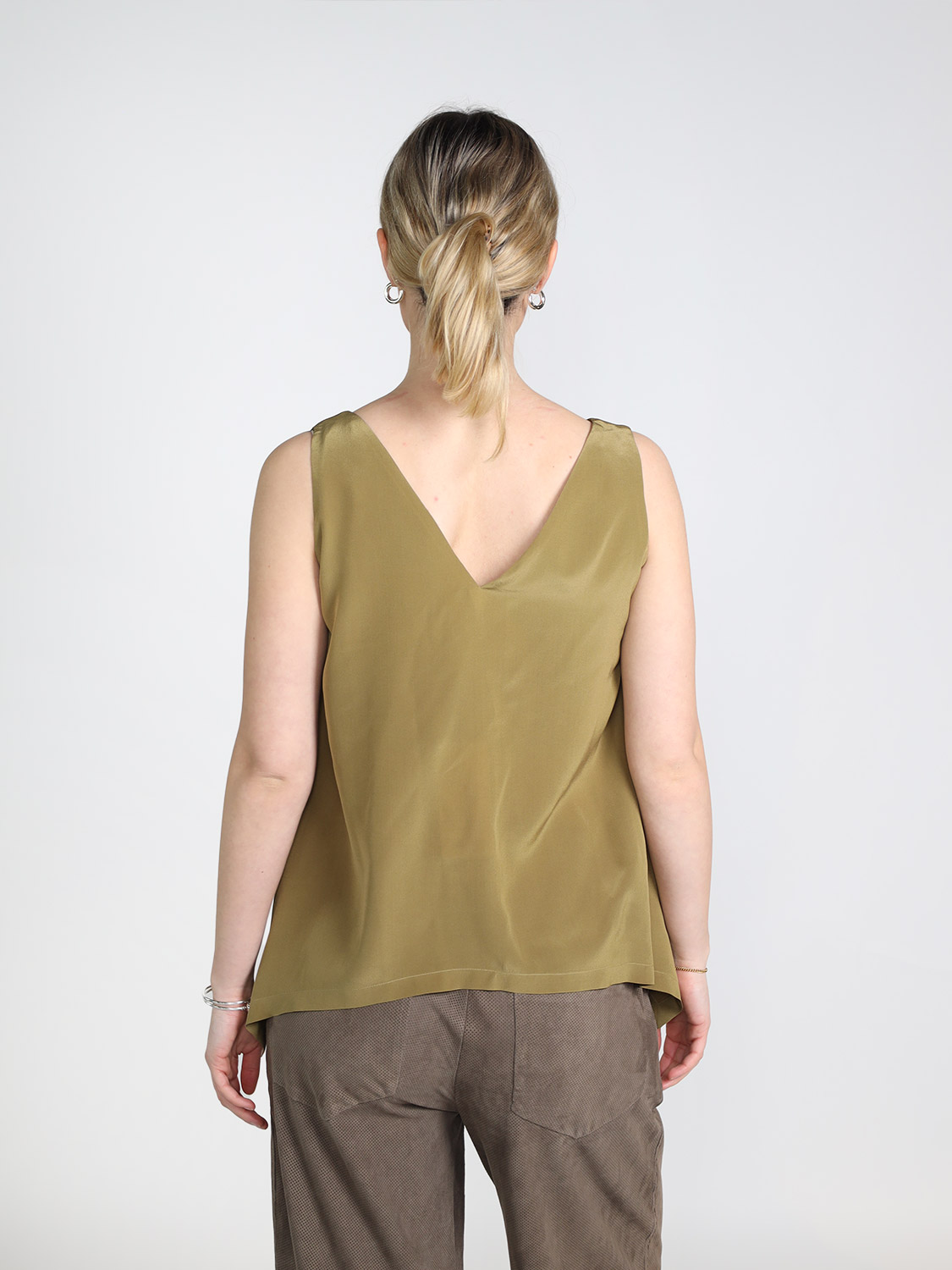 Odeeh Top aus Seide 36 khaki