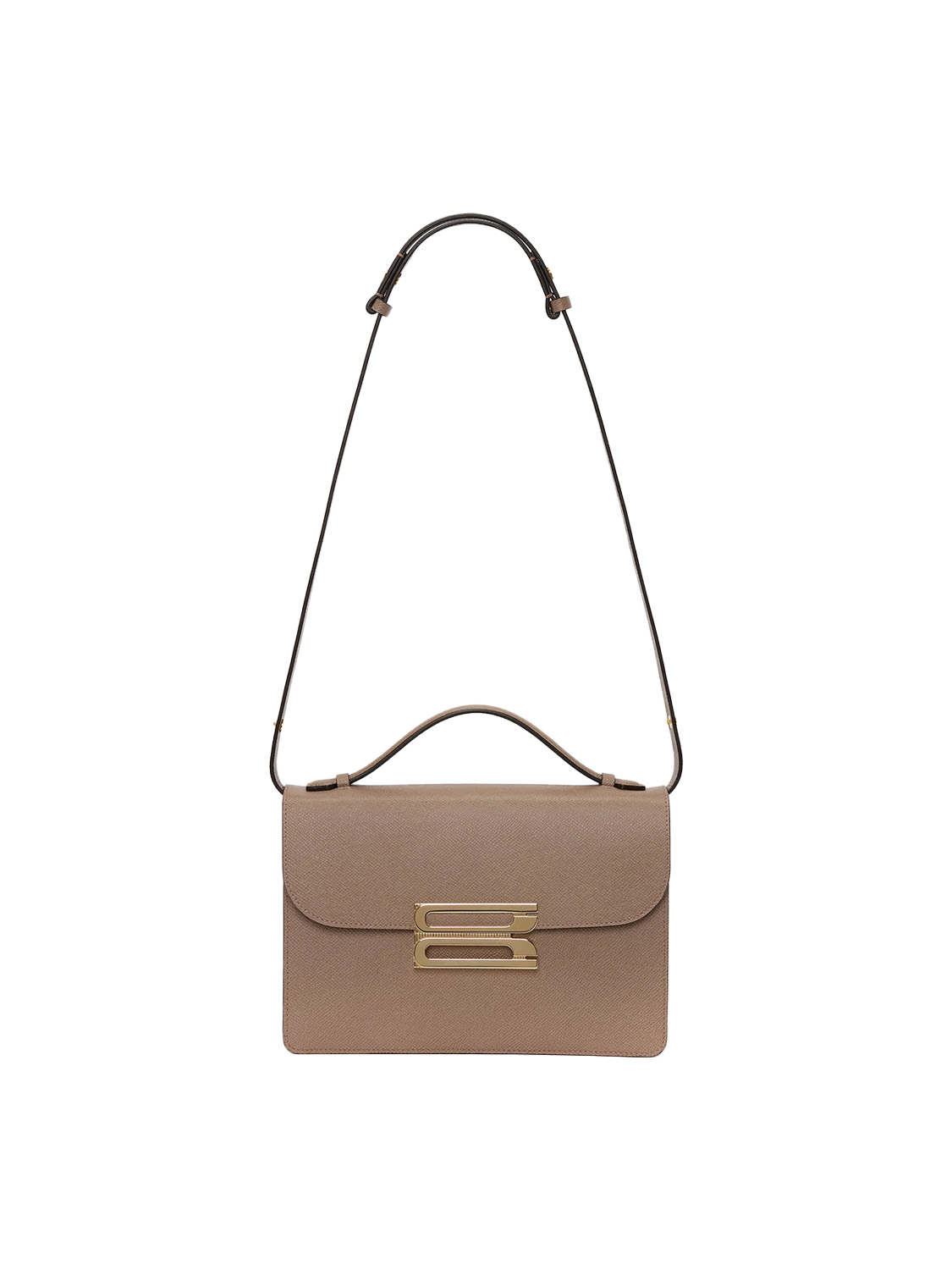 Victoria Beckham The Dorian – Schultertasche aus Leder   taupe One Size