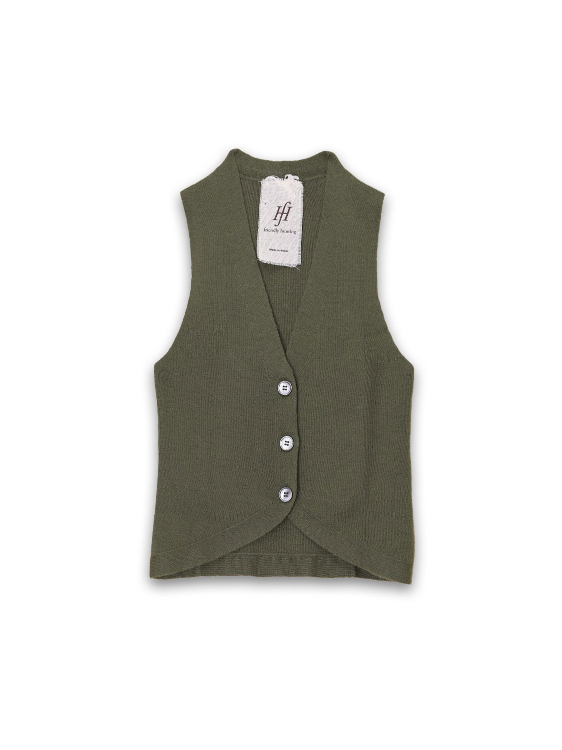 Partida Laima - Knitted vest in wool-silk blend  