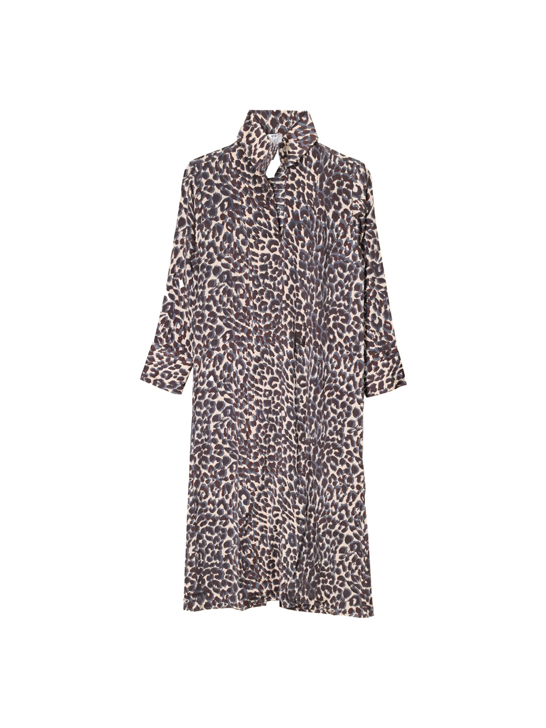 Sapor Cheetah animal print silk midi dress 