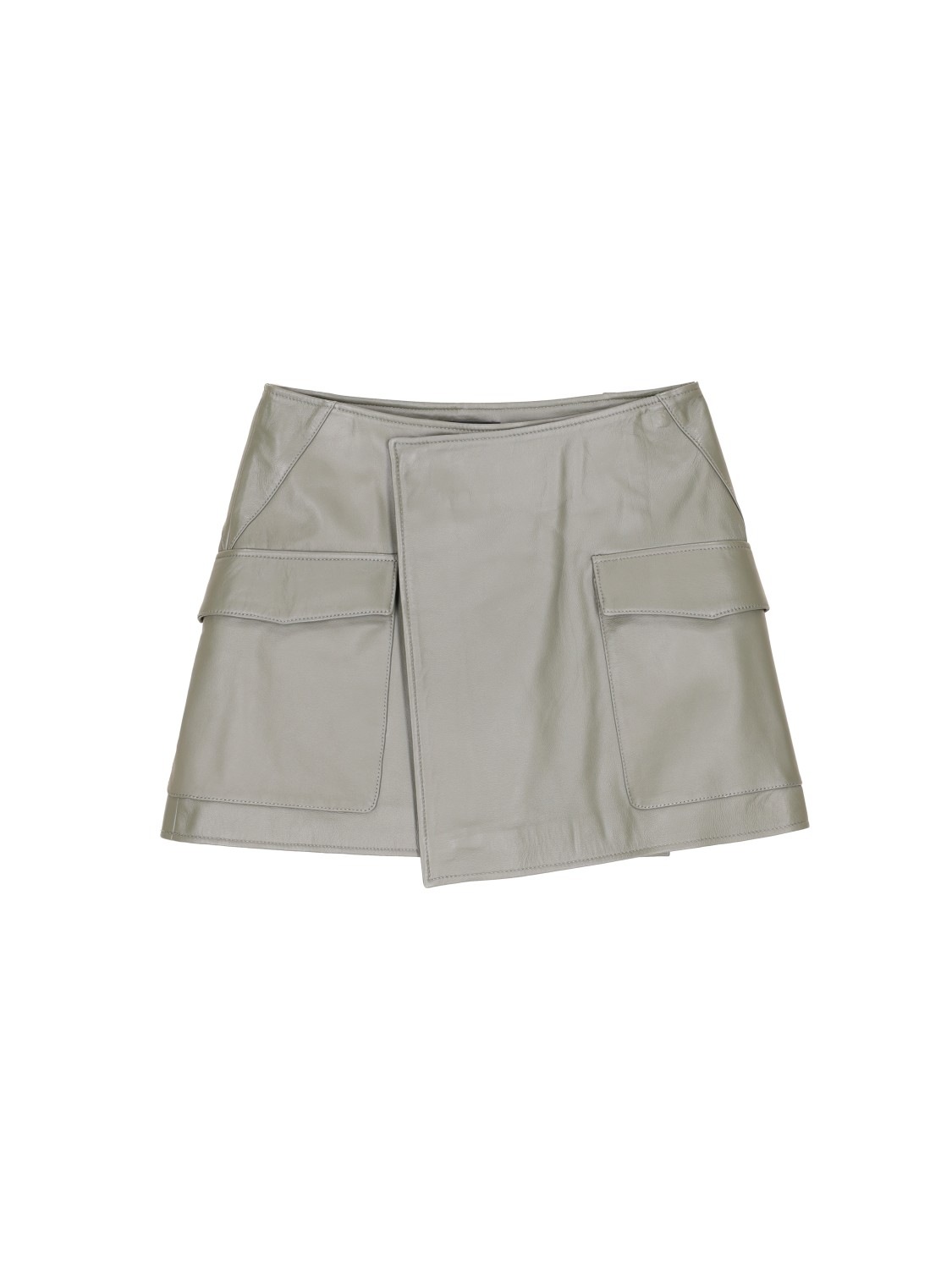 Olbia leather wrap mini skirt 